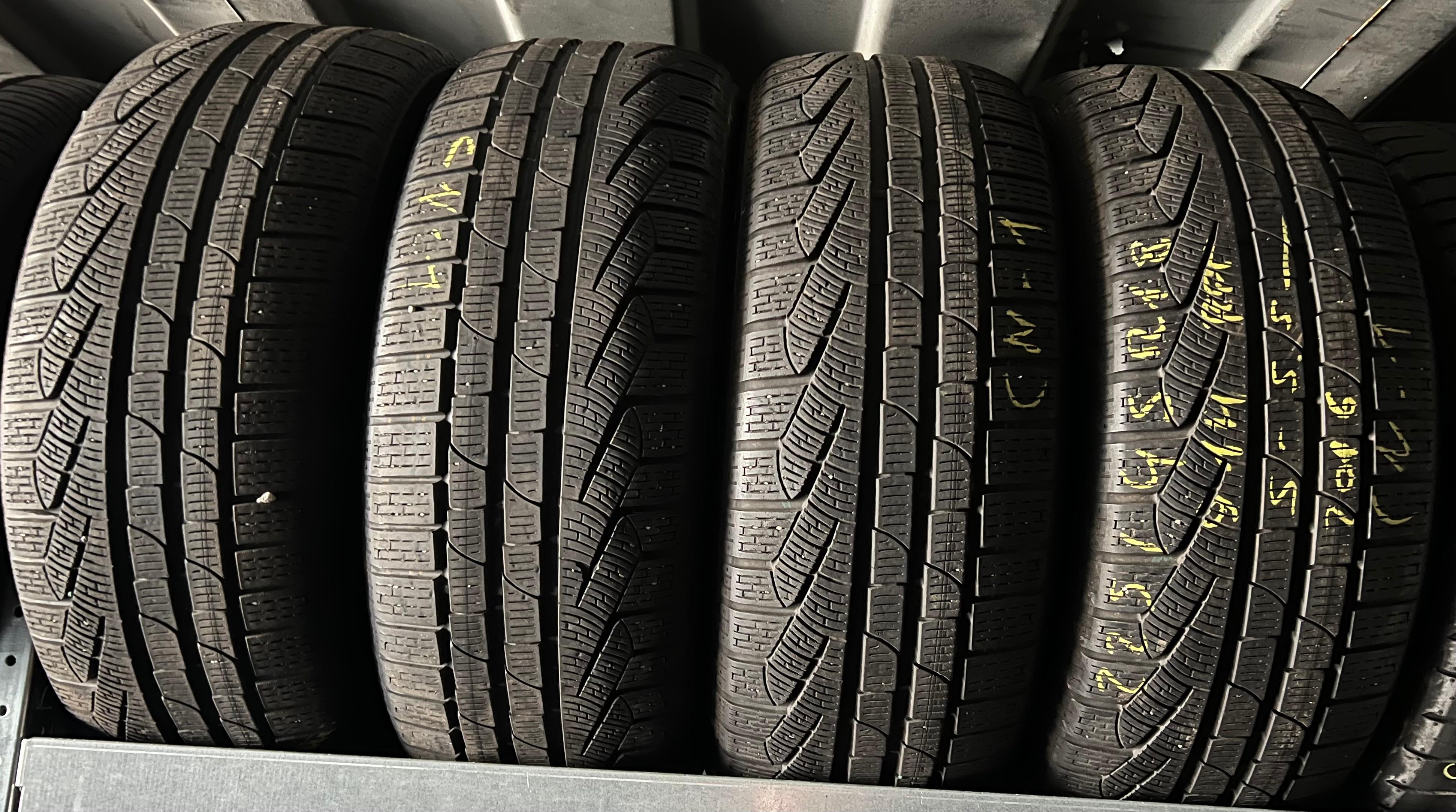4 x 225/45R18 91H Winterreifen Pirelli Sottozero 2 Runflat 5-5,5mm 2016