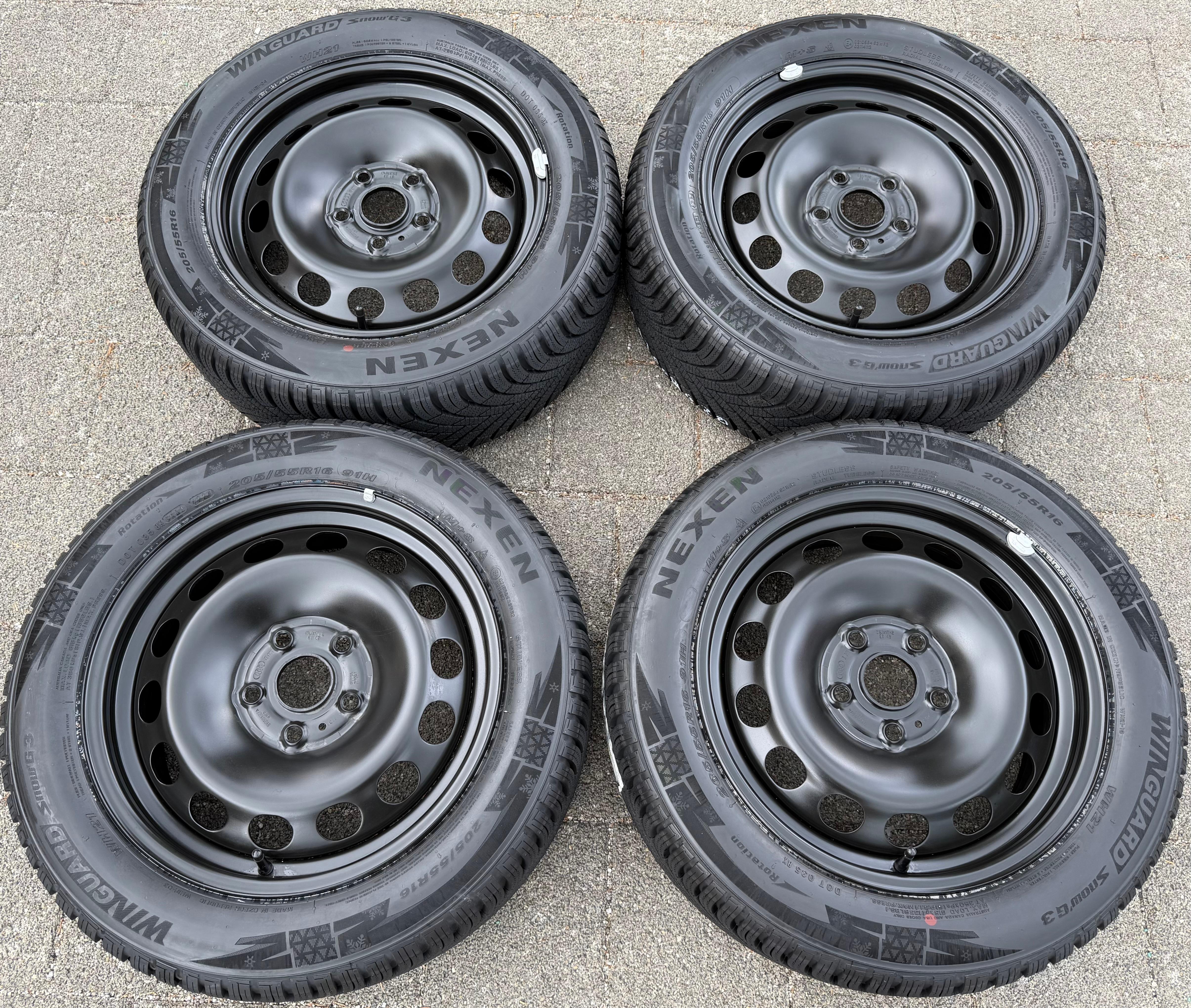 4 Winterräder Audi A3 8V Sportback Cabrio  205/55R16 91H Nexen 8V0601027A NEU