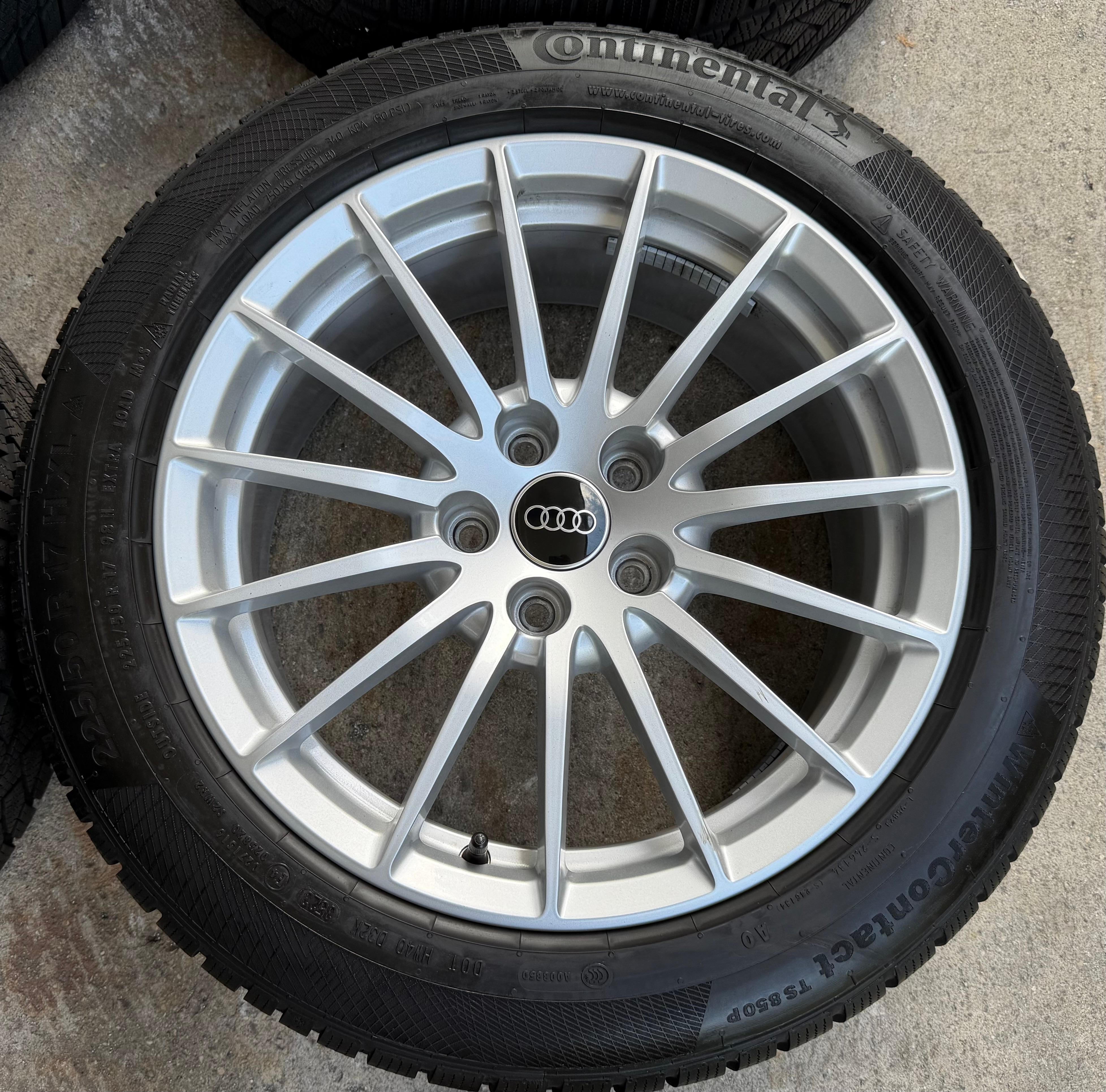 4 ORIGINAL 17" ALU WINTERRÄDER AUDI A5 F5 8W 225/50R17 98H 8W0601025AE CONTINENTAL