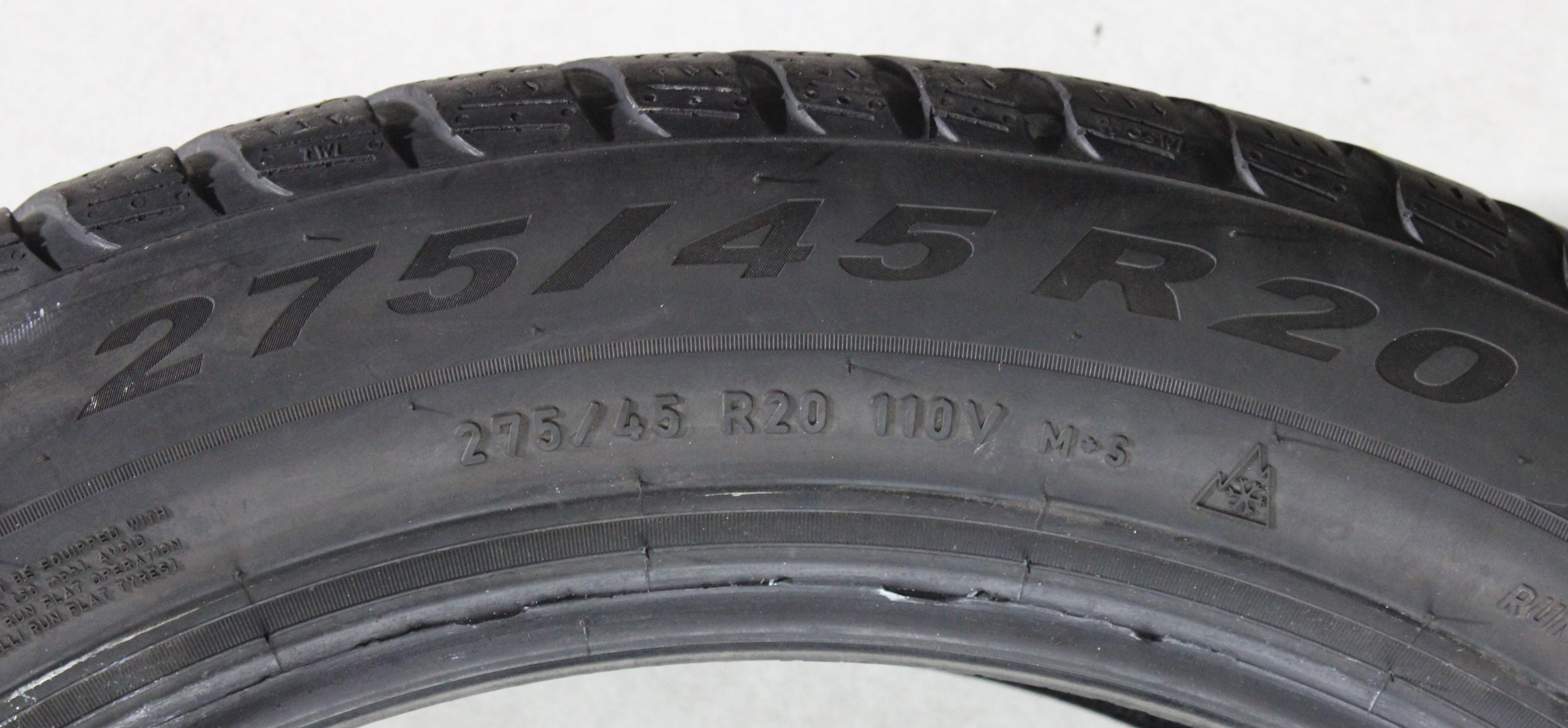 4 x 275/45R20 110V pneus hiver Pirelli Scorpion Winter* Runflat 5-5,5 mm 2022