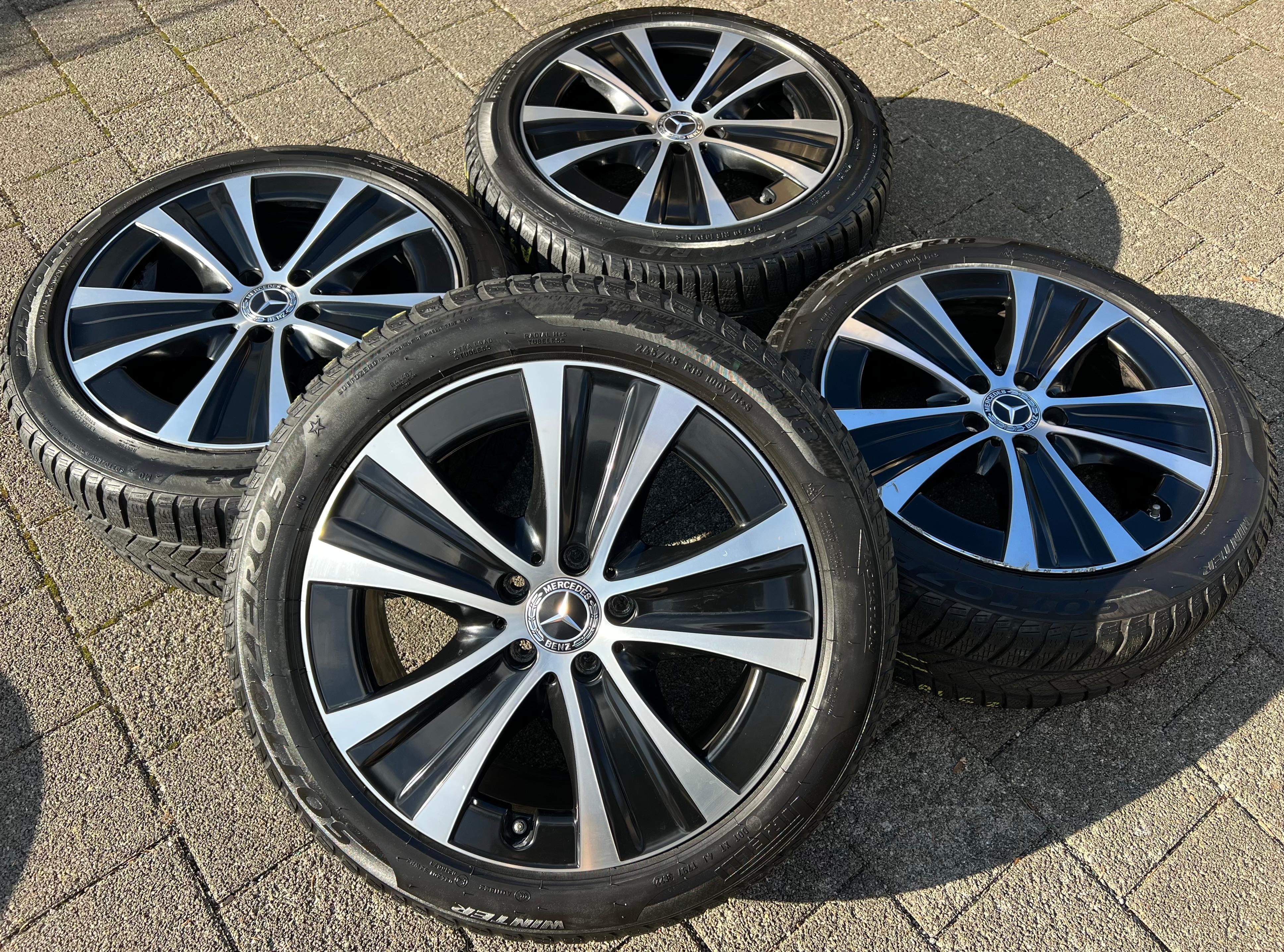 4 ORIGINELE 18" ALUMINIUM WINTERWIELEN MERCEDES E-KLASSE W213 W213K RDKS GRATIS LEVERING