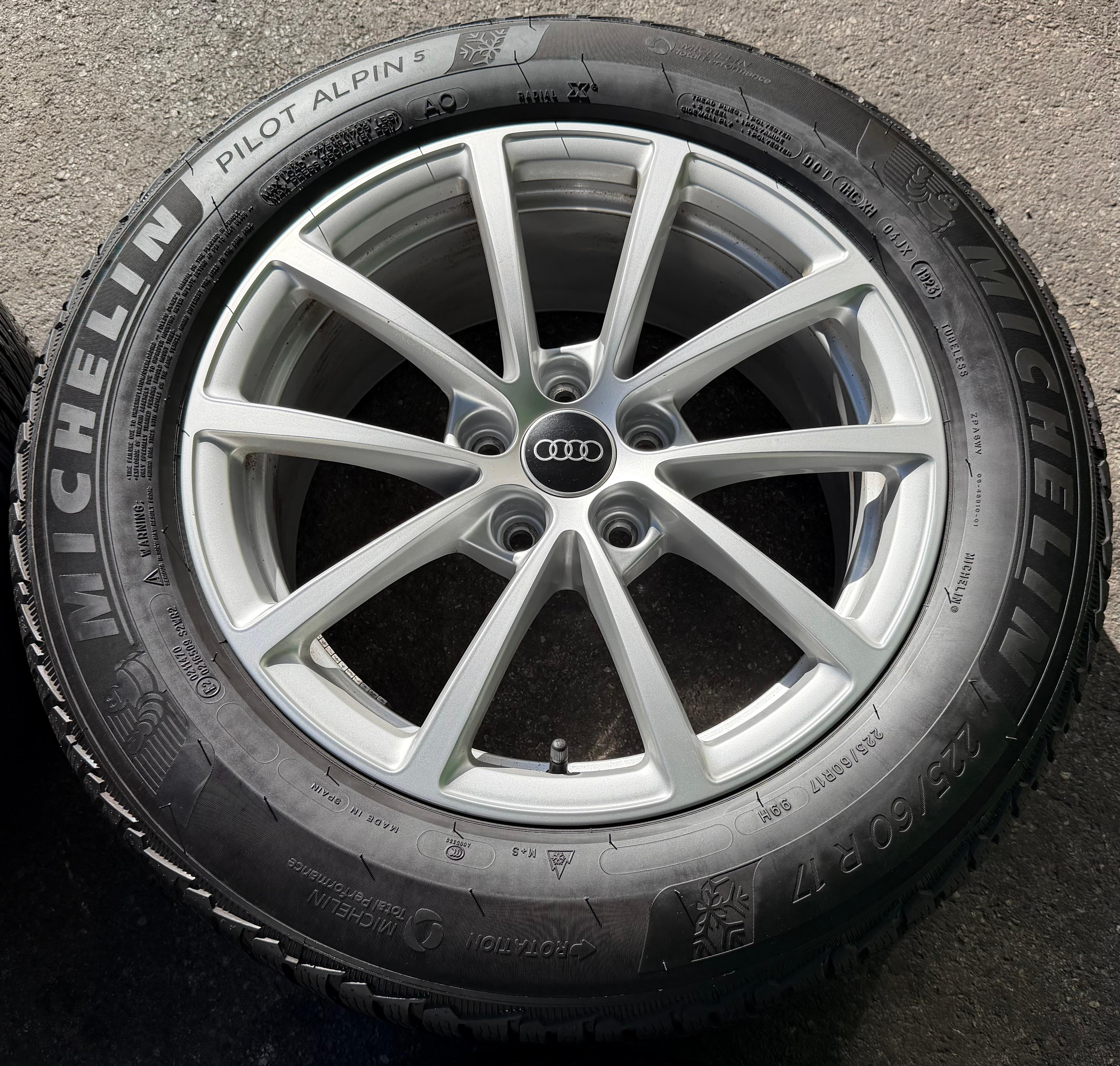 4 roues hiver en aluminium d’origine 17" Audi A6 4K C8 F2 225/60R17 99H 4K0601025 Michelin
