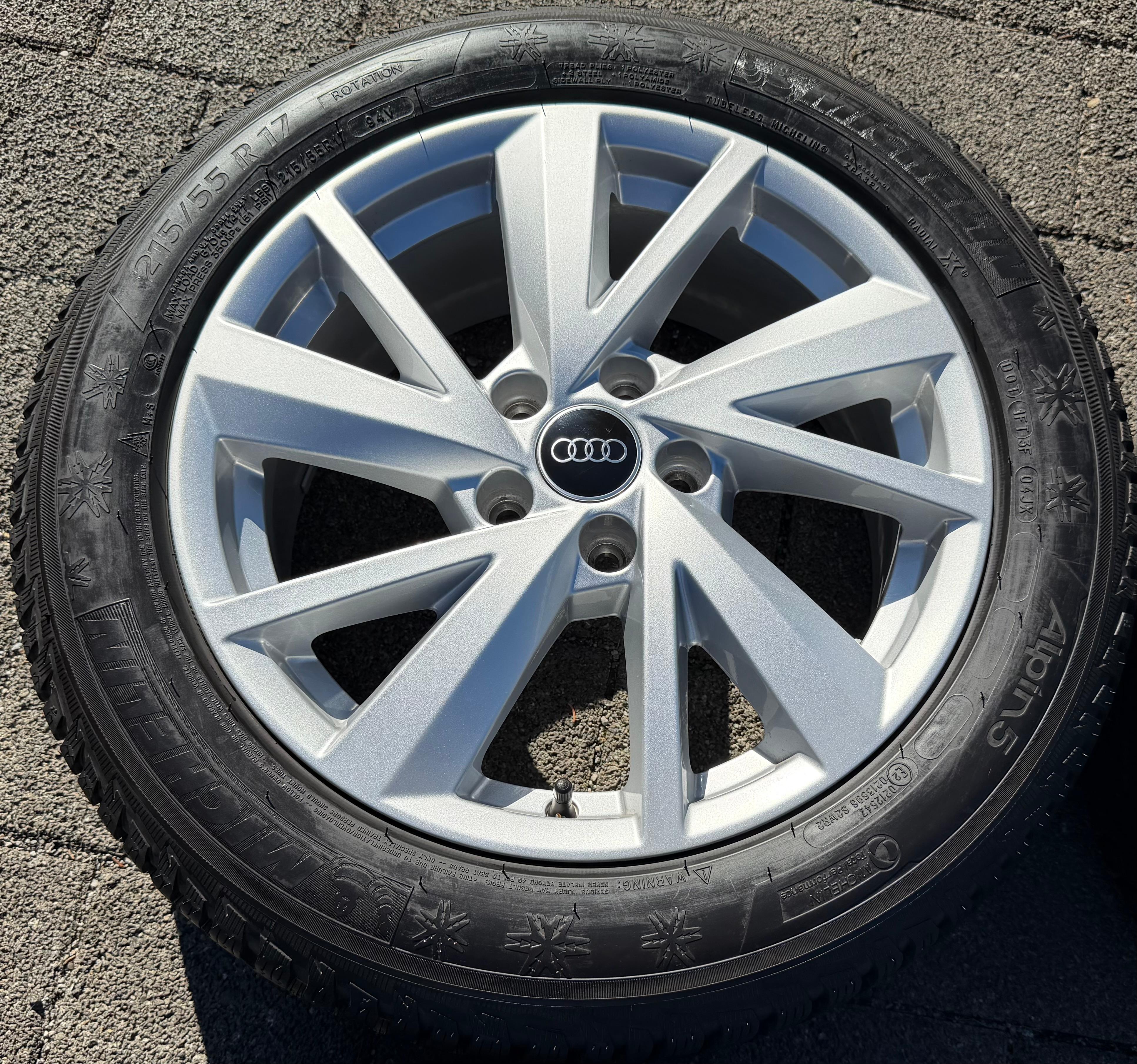4 Original 17" Alu Winterräder Audi Q2 GA 215/55R17 94V Michelin 8MM 2023