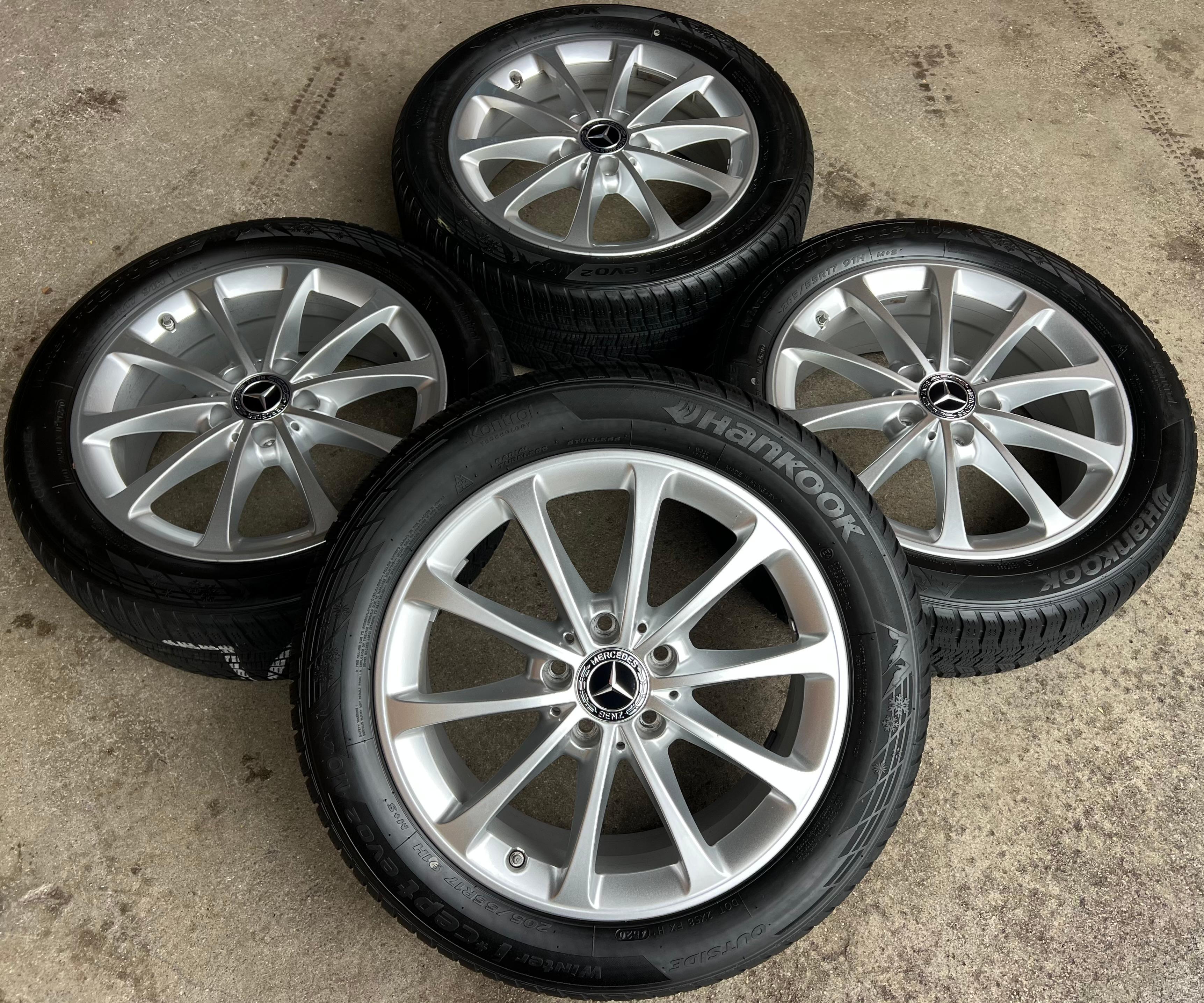 4 ORIGINAL 17" ALU WINTERRÄDER MERCEDES A-KLASSE W177 B-KLASSE W247 CLA W118 RDKS
