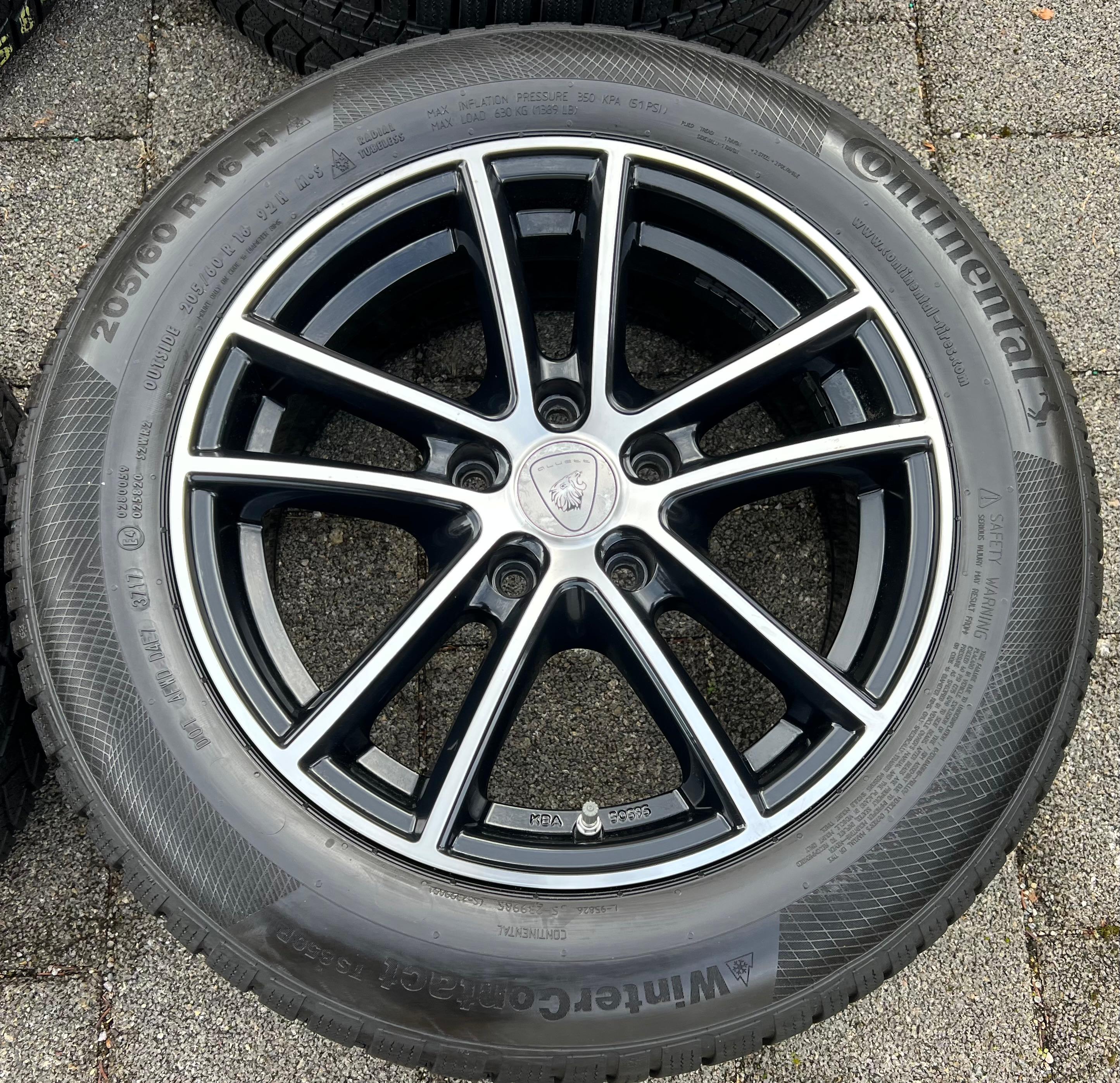 4 ROUES D'HIVER EN ALU BMW SÉRIE 2 ACTIVE TOURER F45 F46 205/60R16 92H RDKS