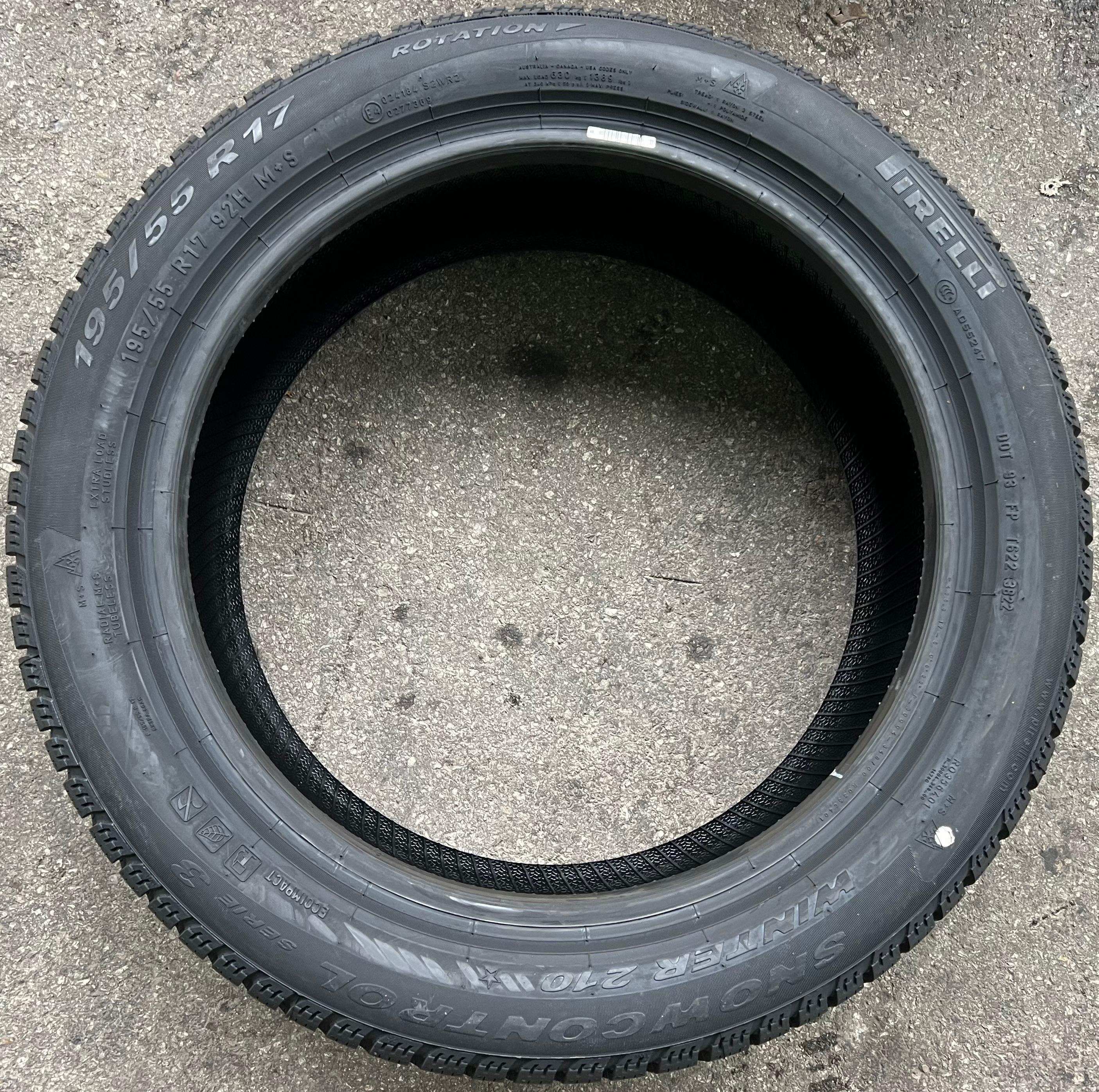 4 x 195/55R17 92H winterbanden Pirelli Snow Control 3 2022 NIEUW Gratis levering