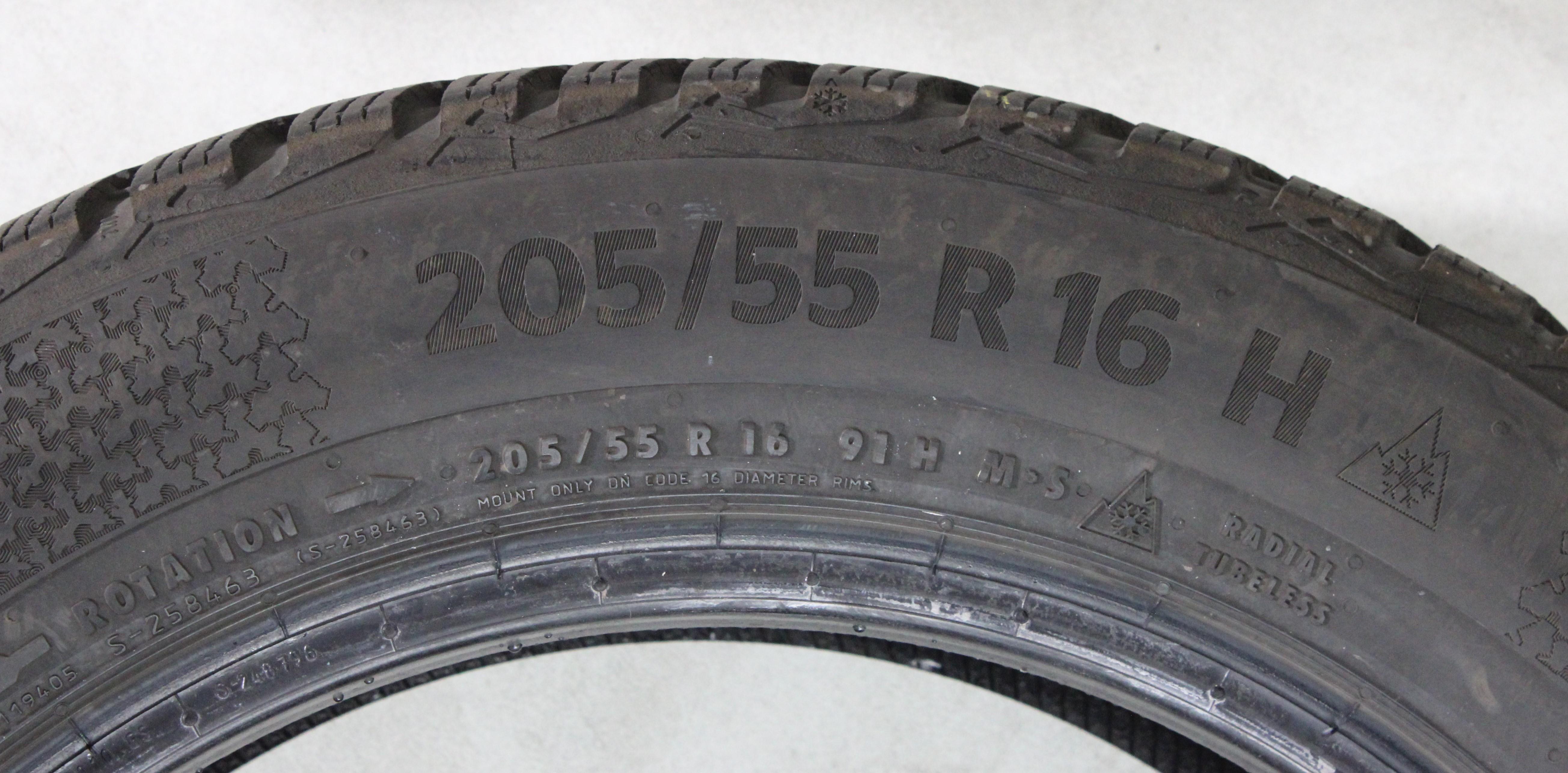 2 x 205/55R16 91H Winterreifen Continental Winter Contact TS870 6-6,5mm 2023