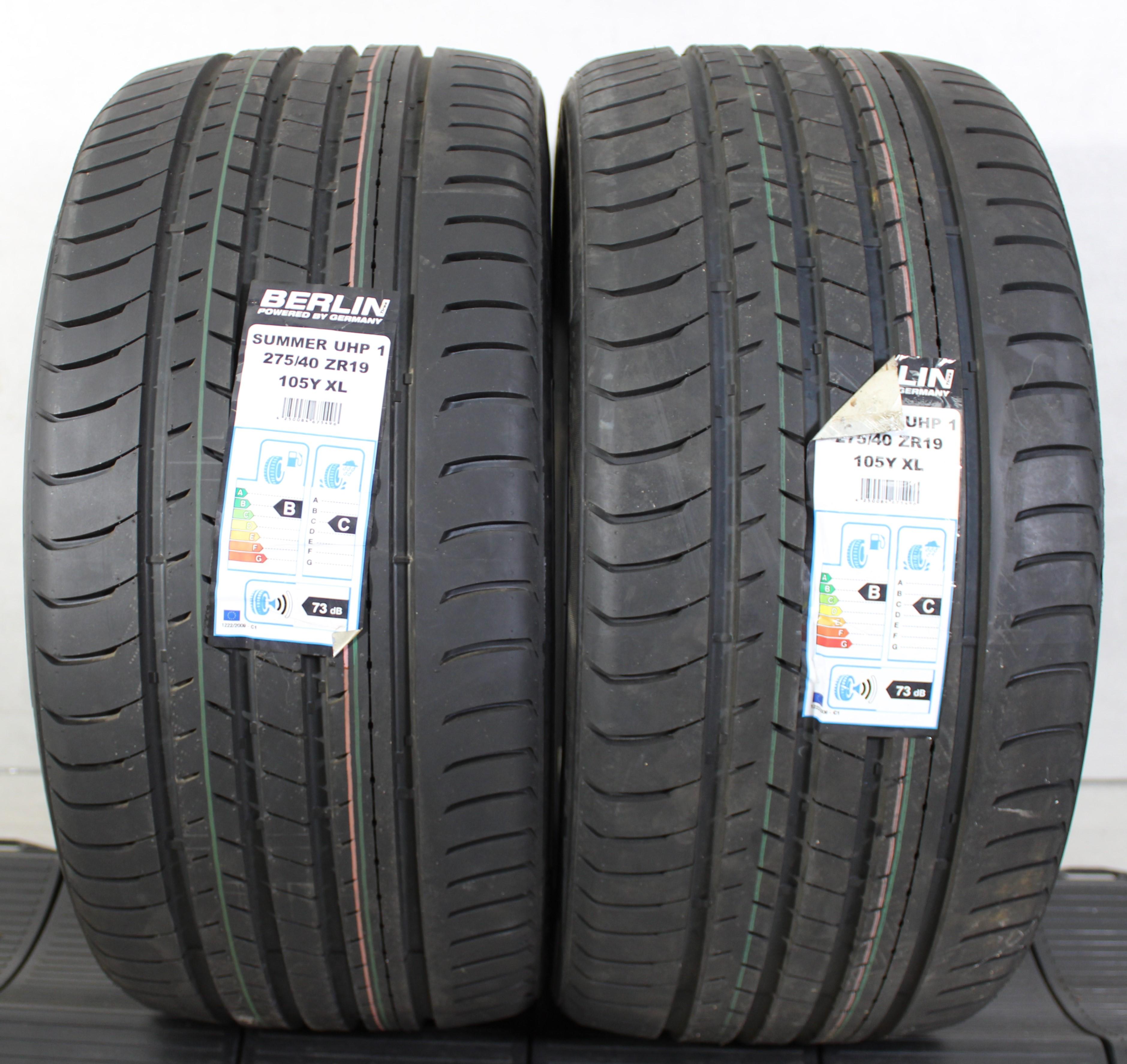 2 x 275/40R19 105Y Pneus été Berlin Tires Summer UHP1 NOUVEAU 2019 XL