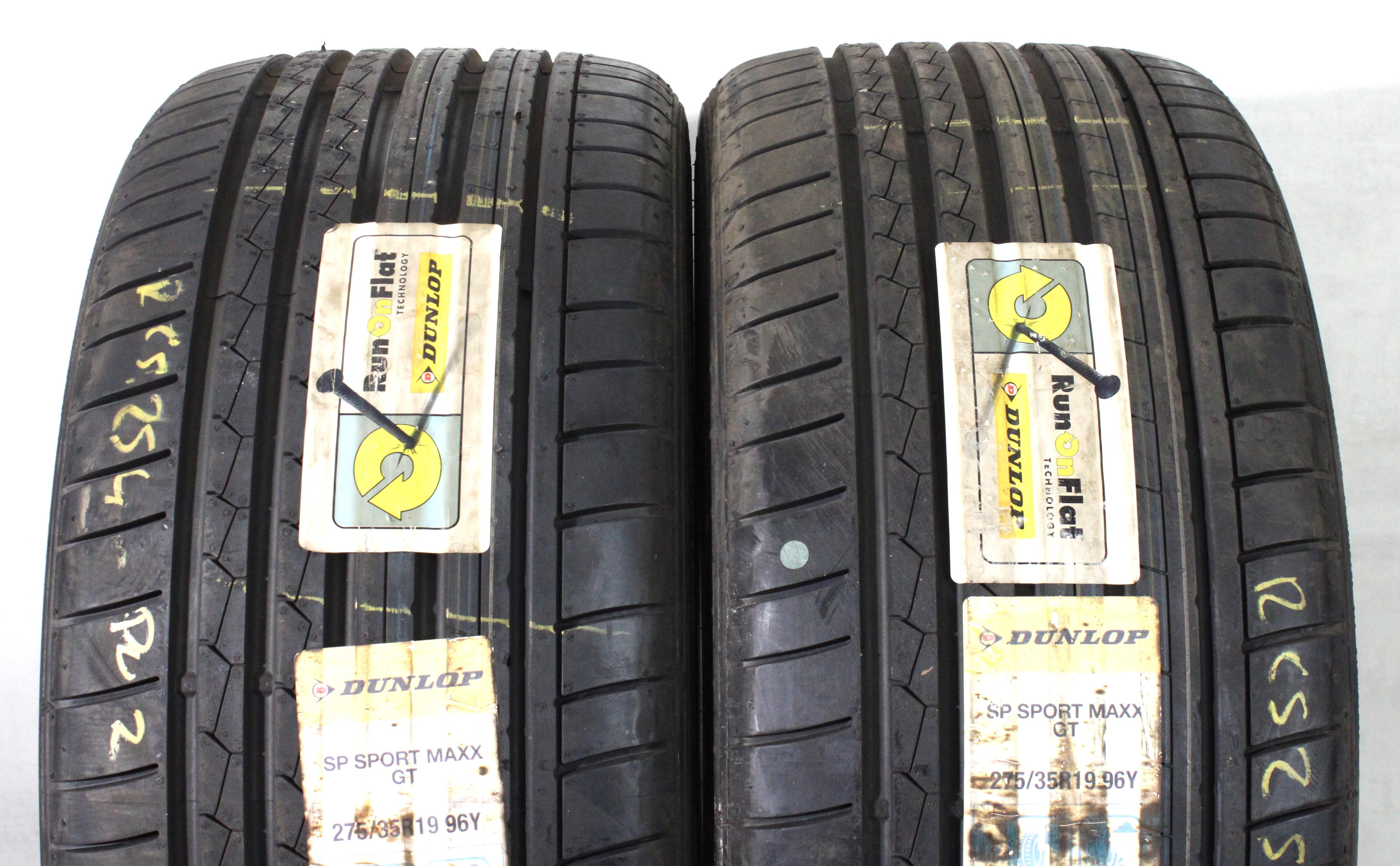 2 x 275/35R19 96Y Sommerreifen Dunlop Sport Maxx GT Runflat NEU 2012 *
