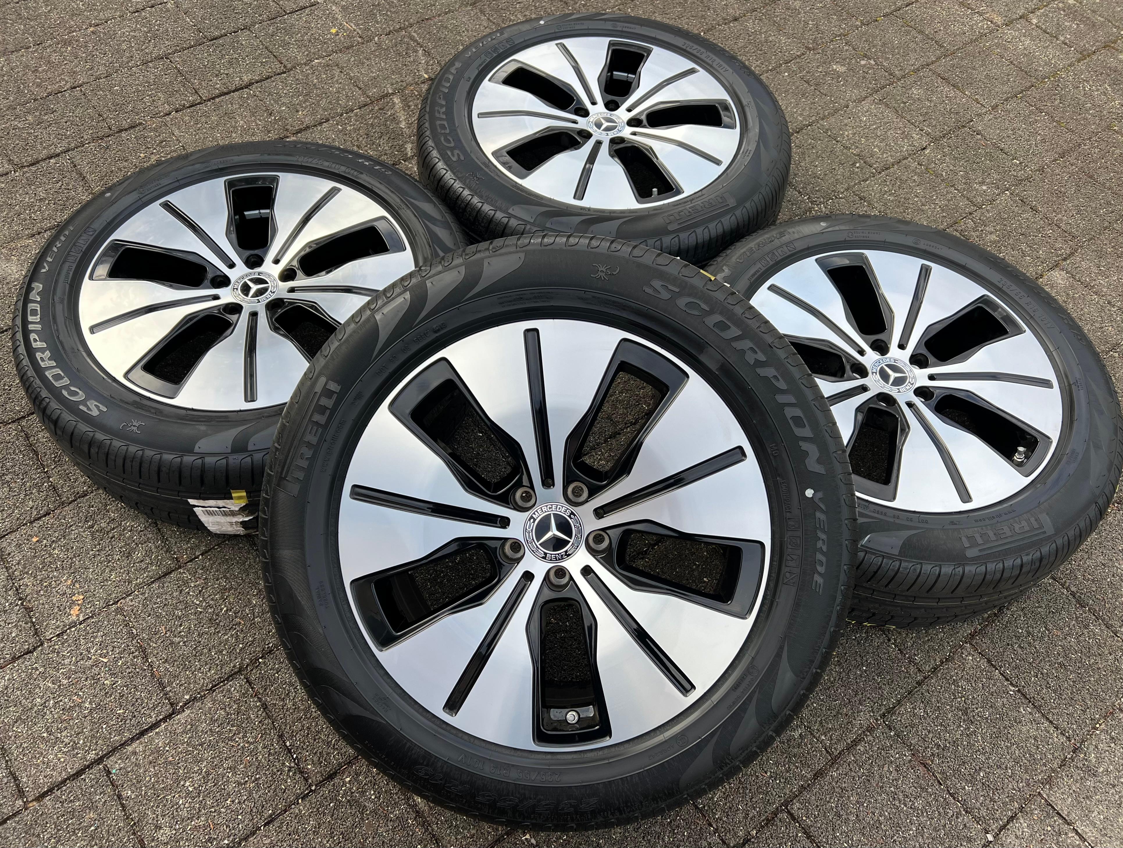 4 ORIGINAL 19" ALU SOMMERRÄDER MERCEDES EQC N293 235/55R19 101V A2934011200 NEU