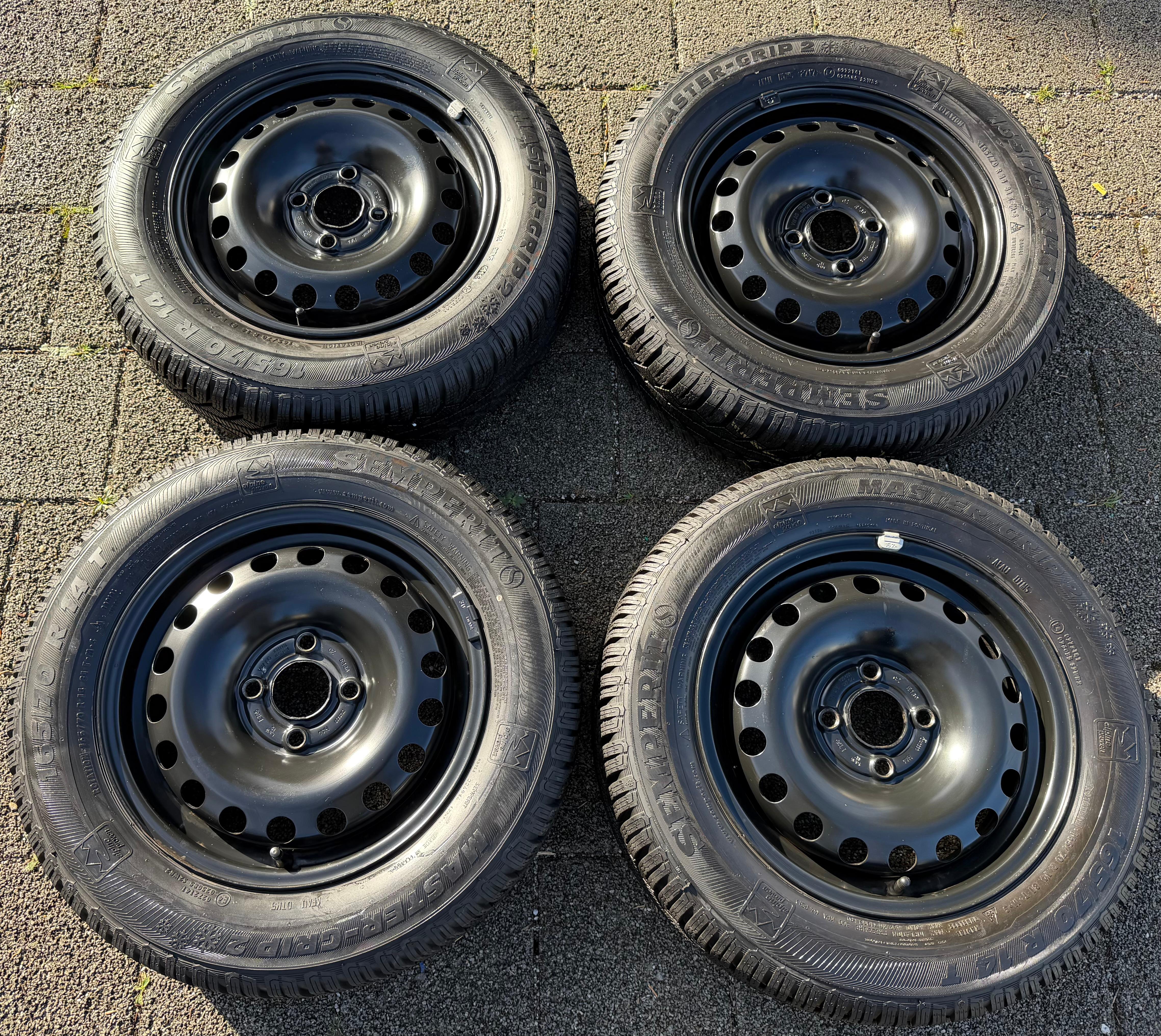 4 Winterräder VW UP UP! SEAT MII Skoda Citigo 165/70R14 81T Semperit 1S0601027