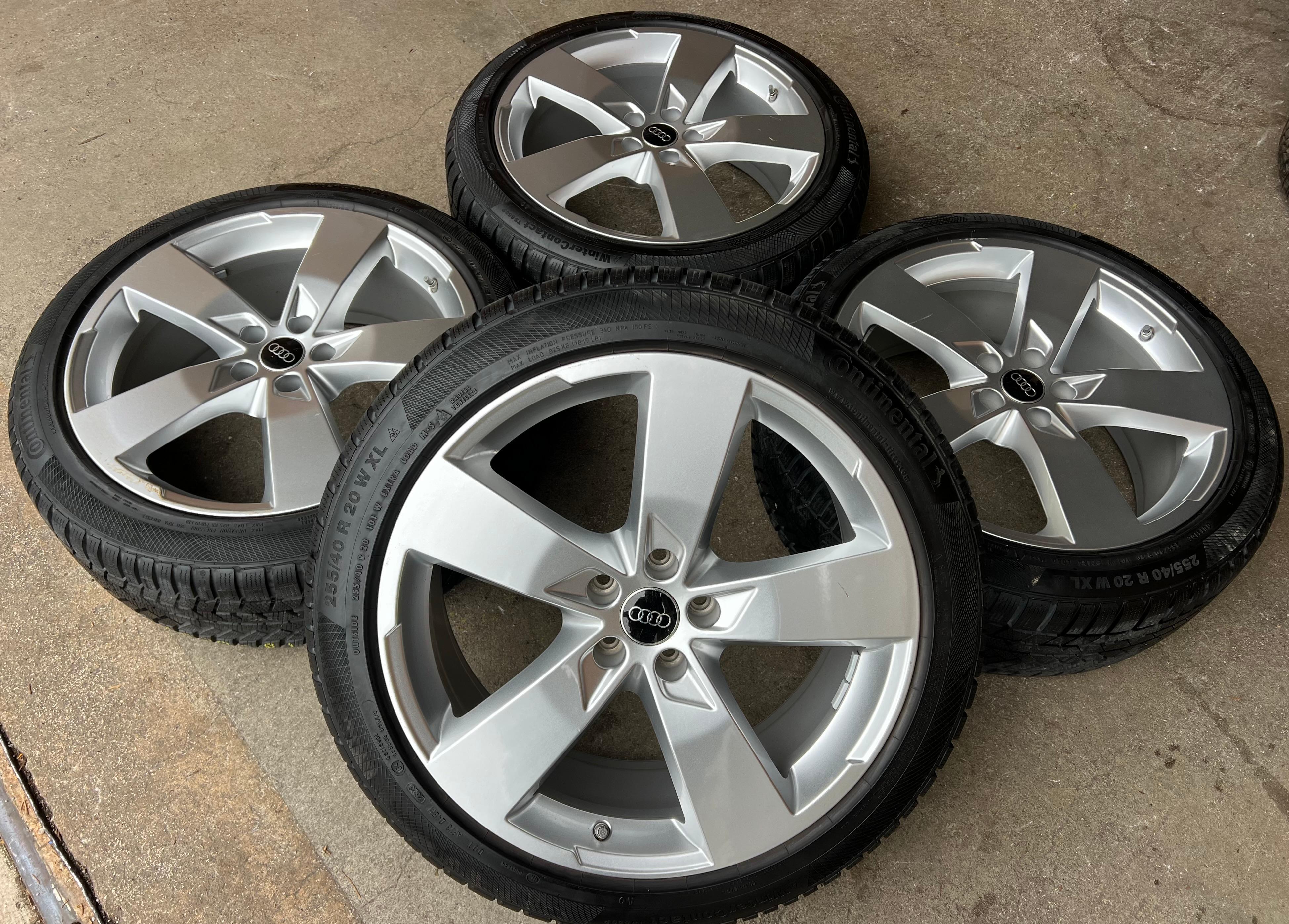 4 ORIGINAL 20" ALU WINTERRÄDER AUDI A6 S6 C8 4K0601025K 2022 255/40R20 101W CONTINENTAL