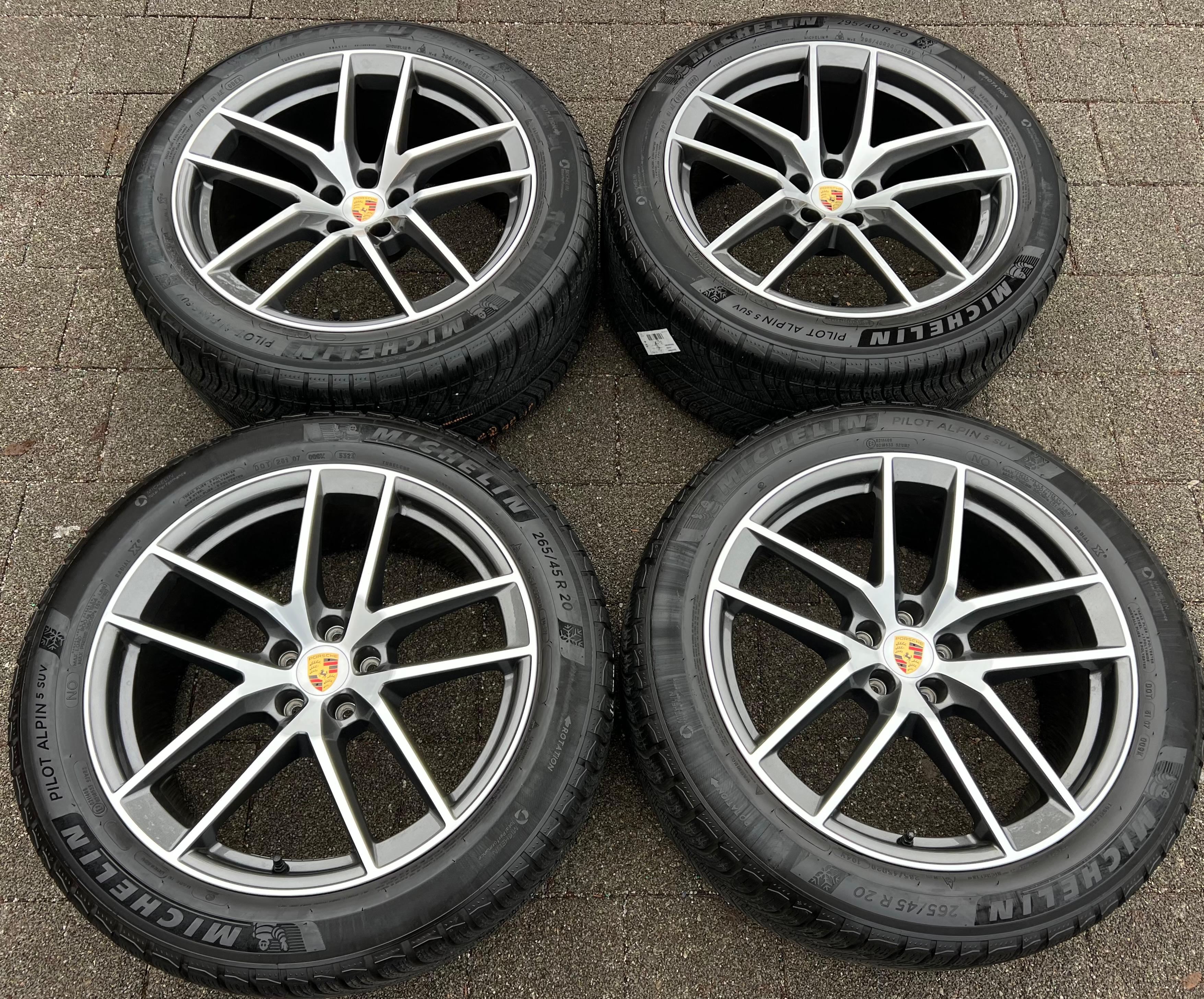 4 ORIGINAL 20" ALU WINTERRÄDER PORSCHE MACAN 265/45R20 104V 295/40R20 106V RDKS