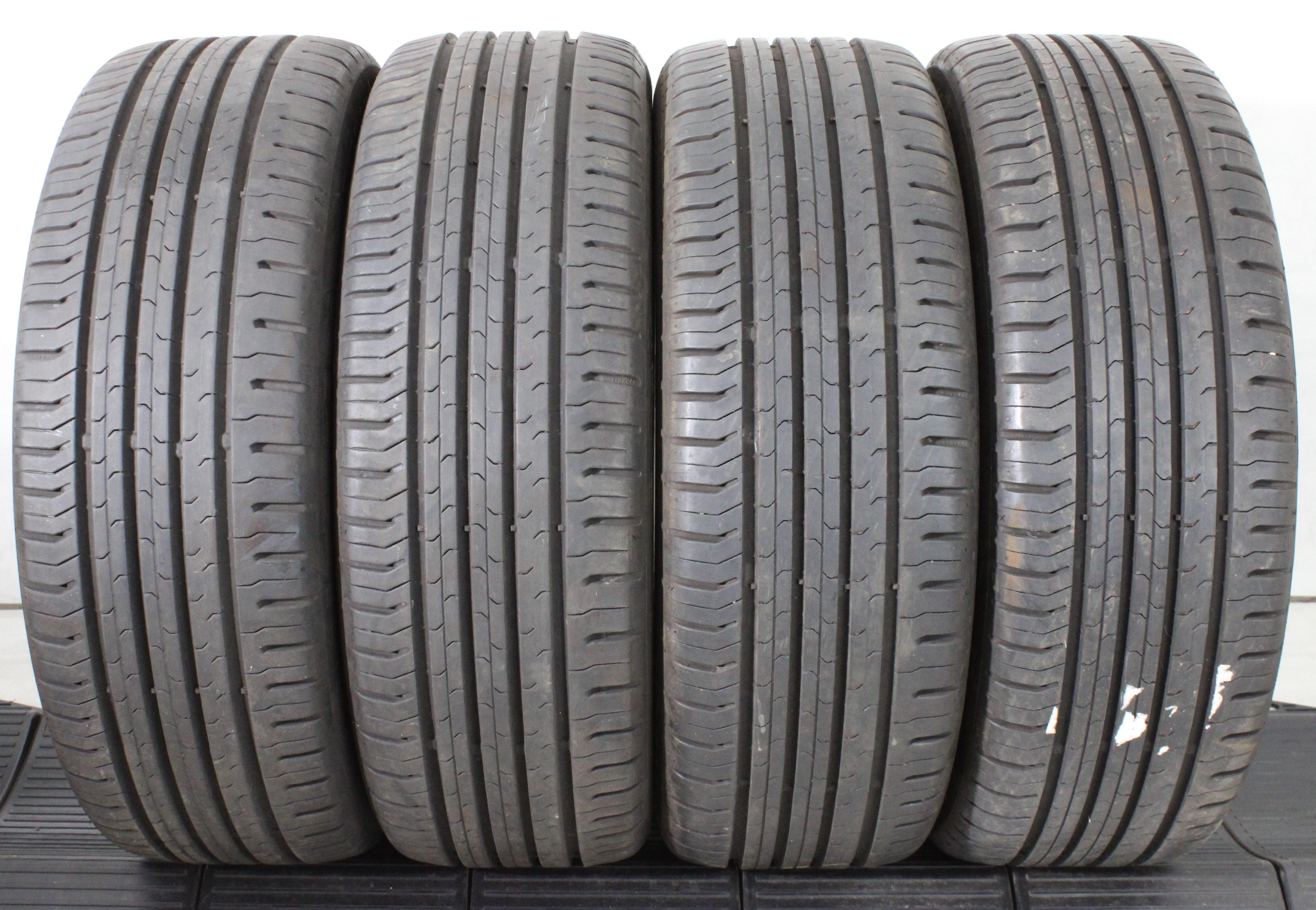 4 neumáticos de verano Continental Eco Contact 5, 195/55R16 87H, 2x6,5-7 mm/2x7-7,5 mm, 2017