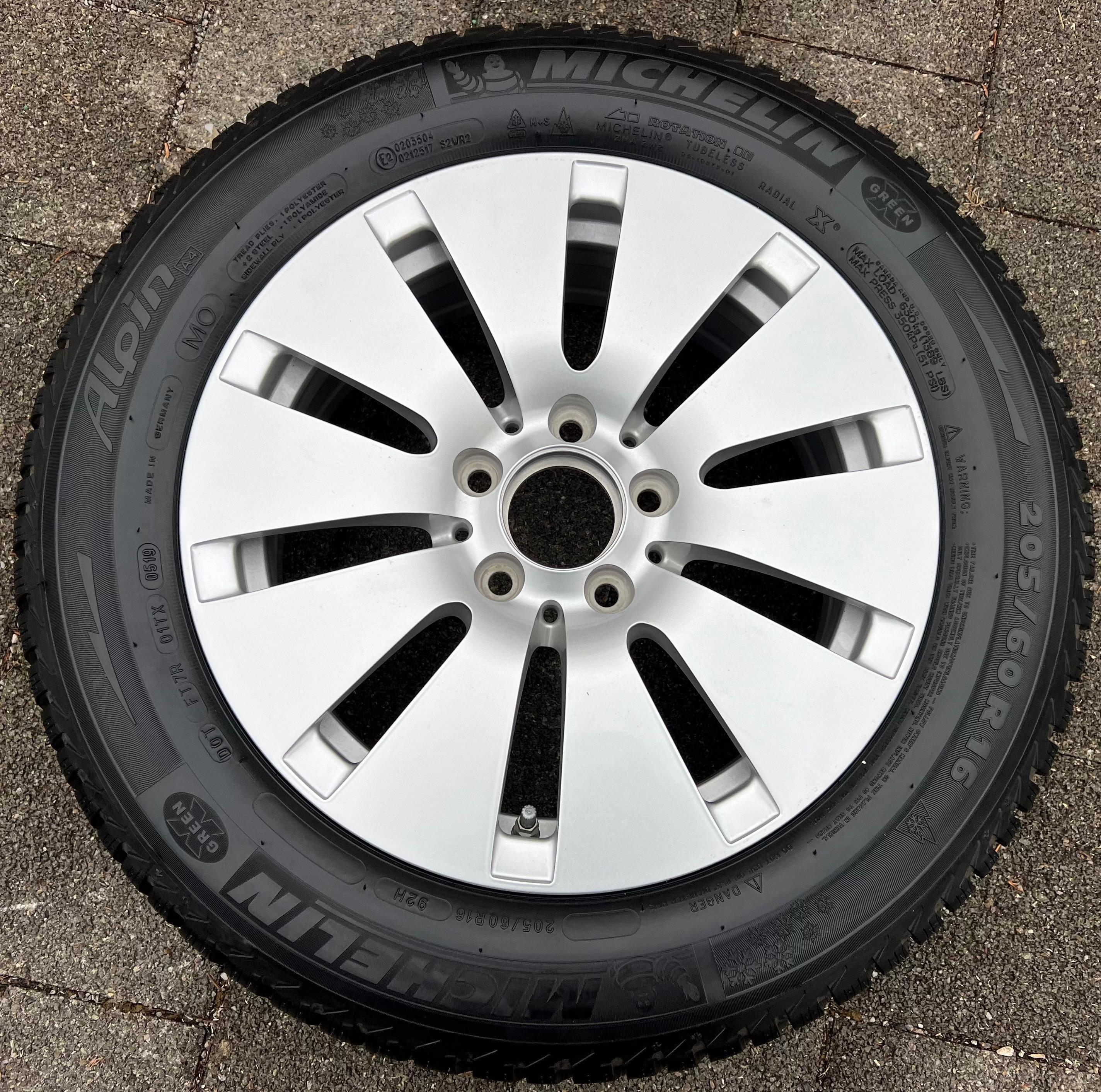 1 X ORIGINAL 16" ALUFELGE MERCEDES B-KLASSE W242 A2424010002 RDKS FREIHAUS