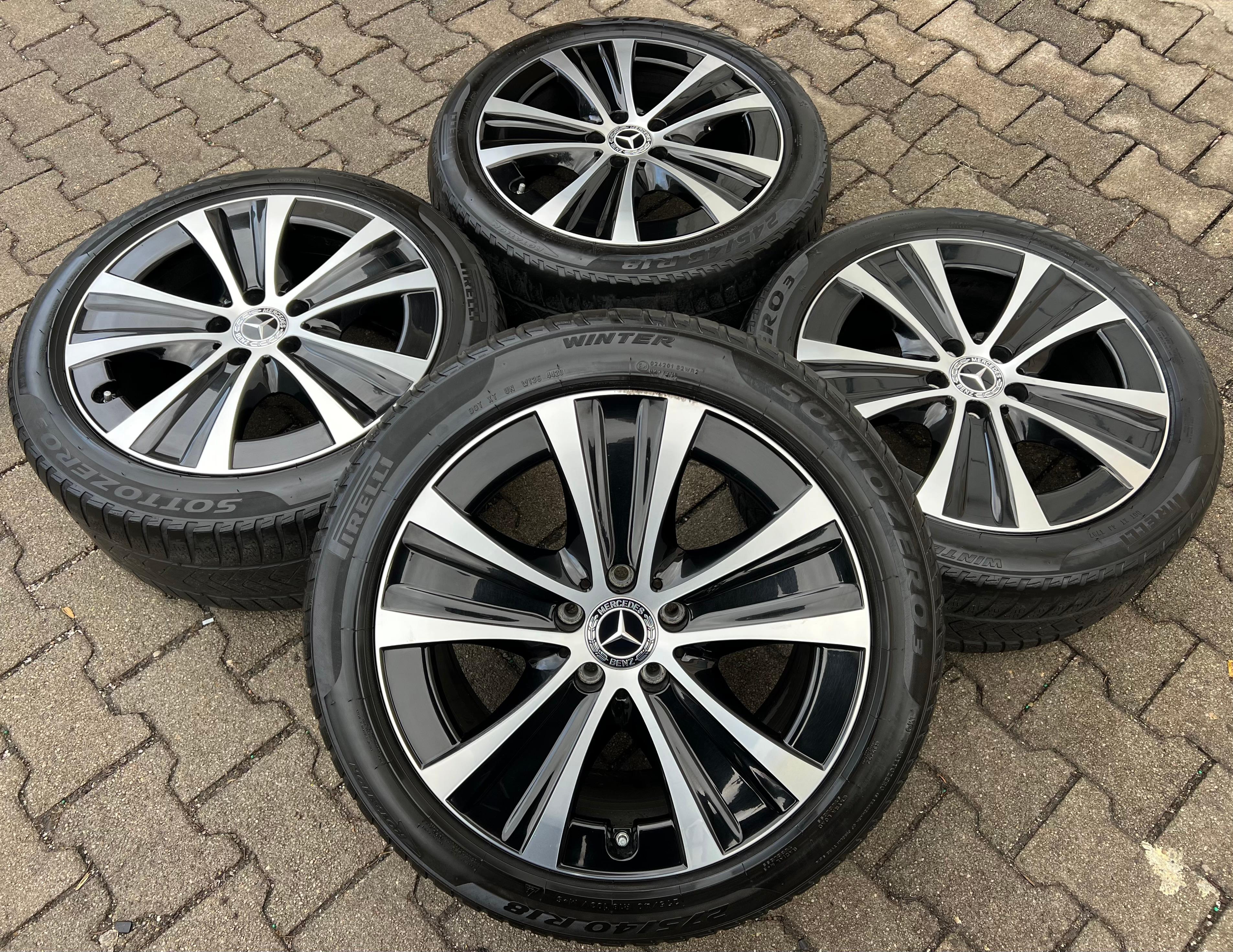 4 ORIGINAL 18" ALUFELGEN MERCEDES E-KLASSE W213 213 8x18 9x18 A2134013700 A2134015300