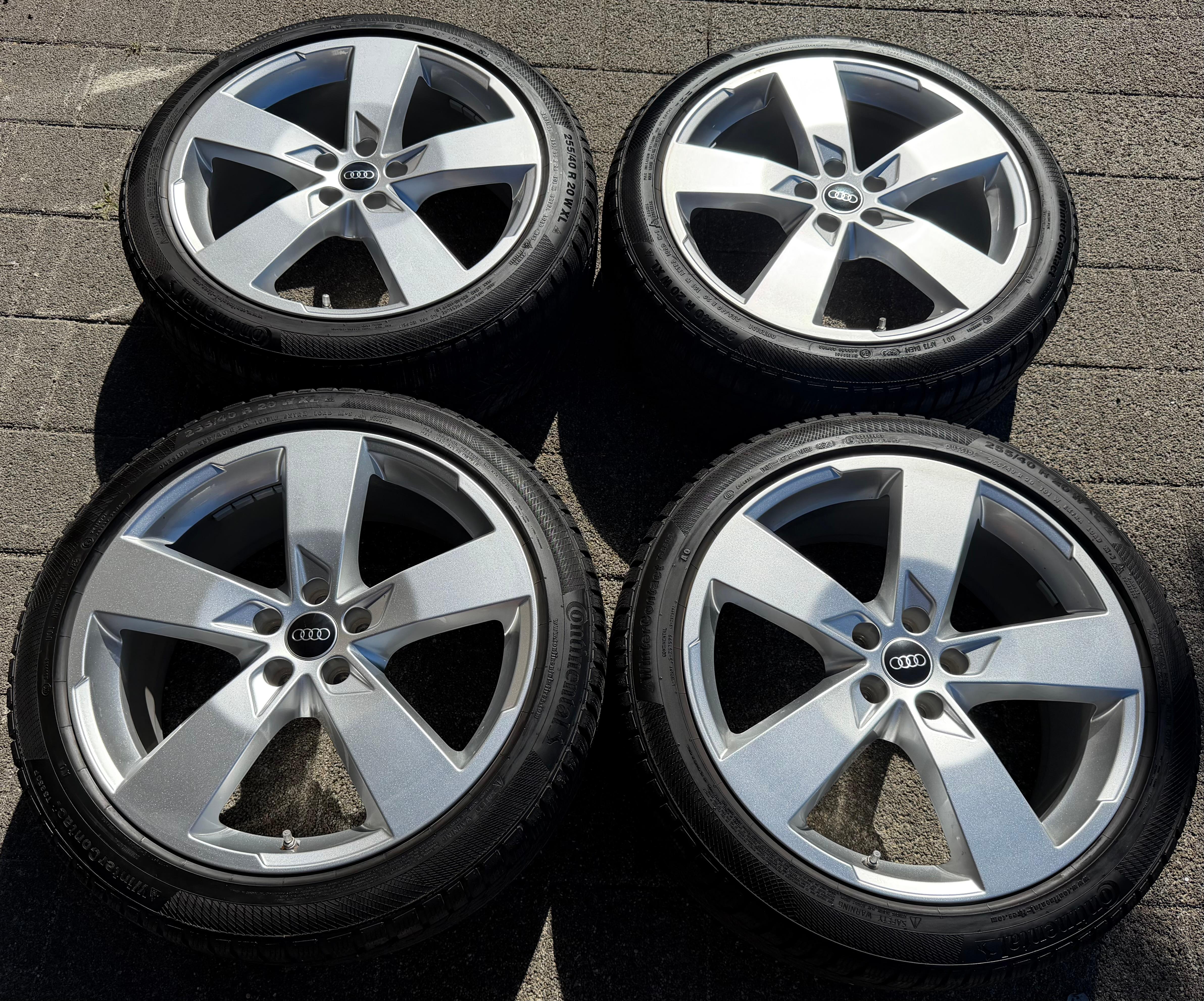 4 Original 20" Alu Winterräder Audi A6 S6 C8 F2 4K0601025K 2022 255/40R20 101W Continental
