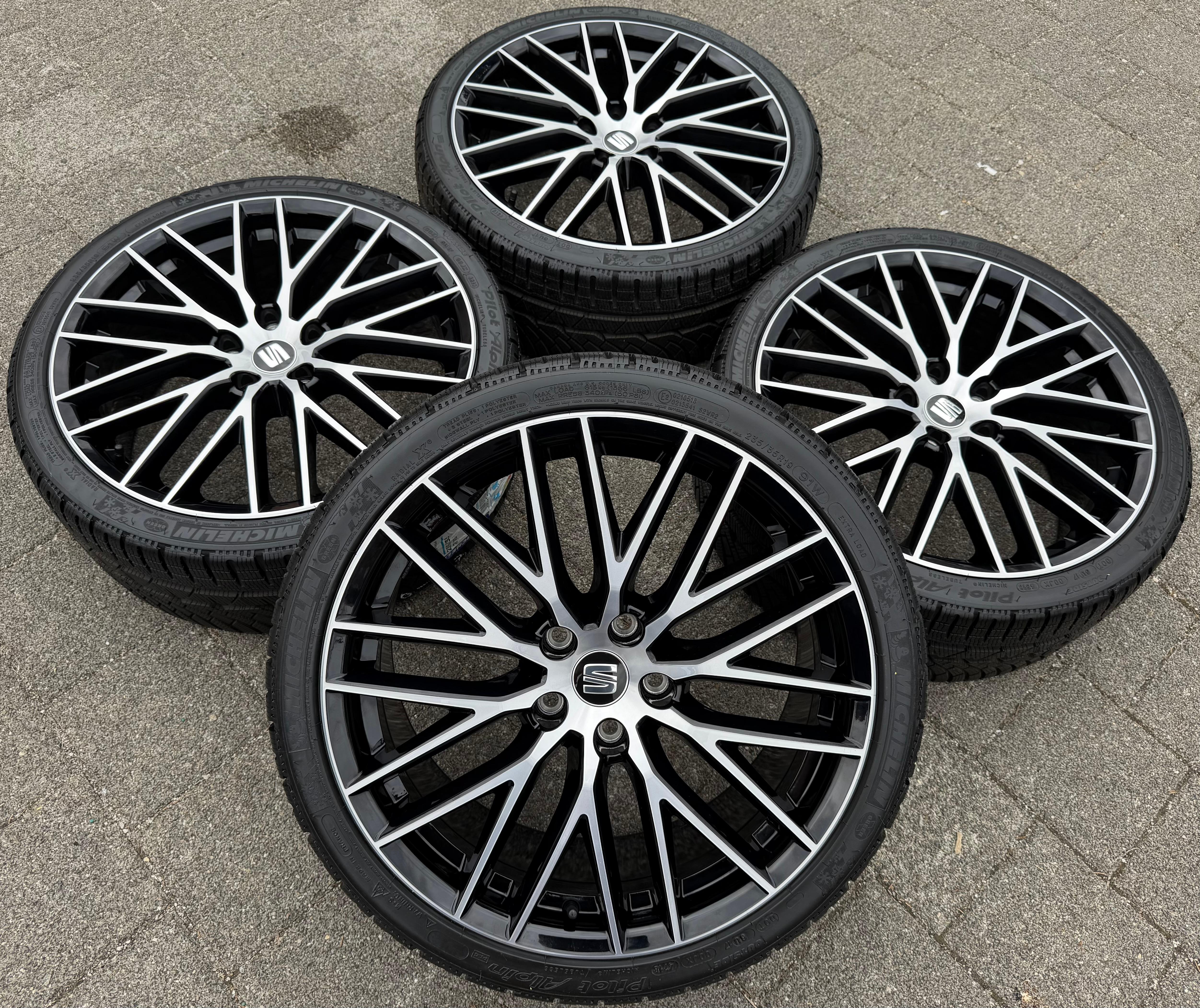 4 Original 19" Alu Winterräder Seat Leon 5F Cupra 235/35R19 91W 5F0071490A Michelin