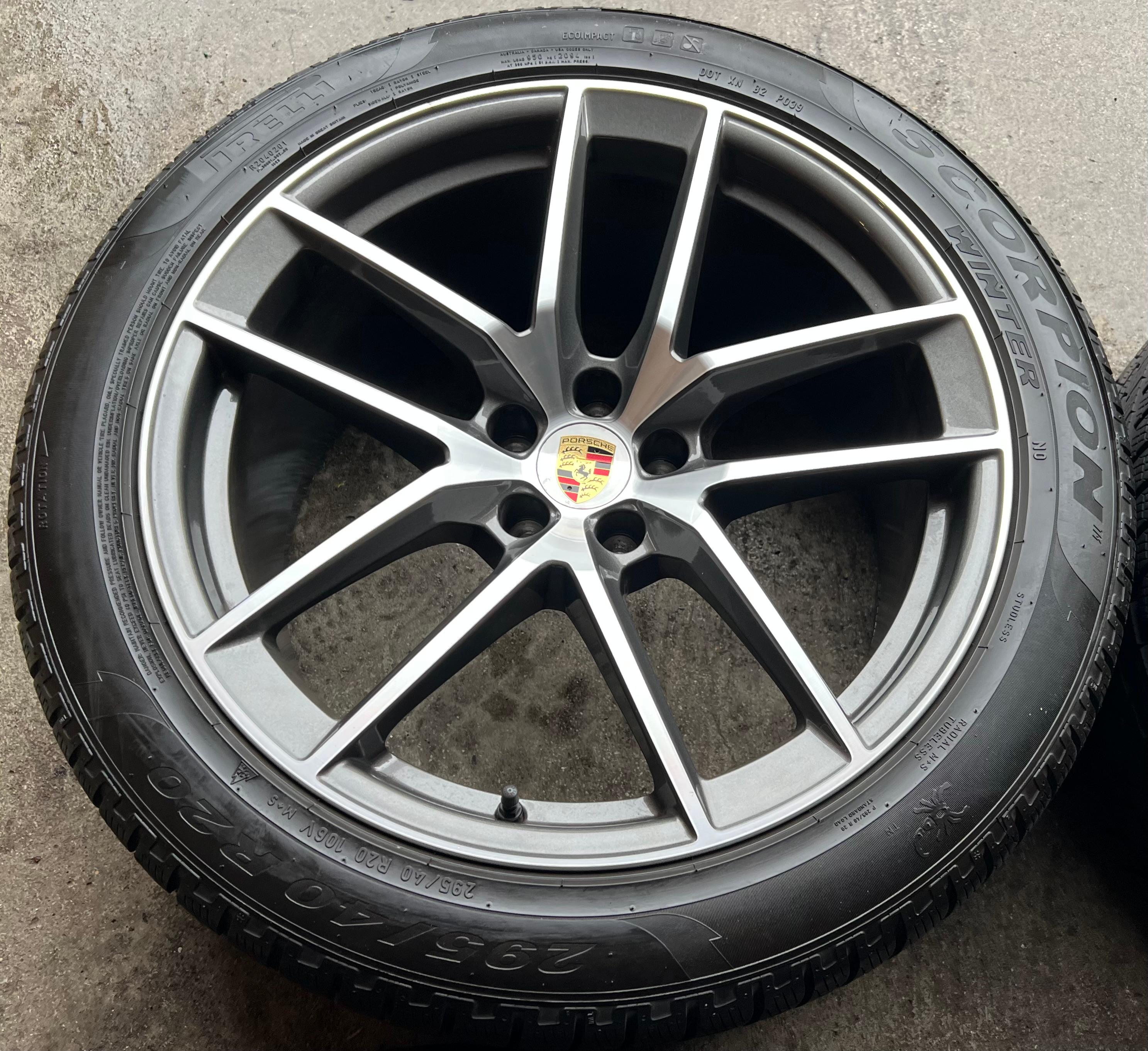 4 ORIGINAL 20" ALU WINTERRÄDER PORSCHE MACAN 265/45R20 104V 295/40R20 106V RDKS