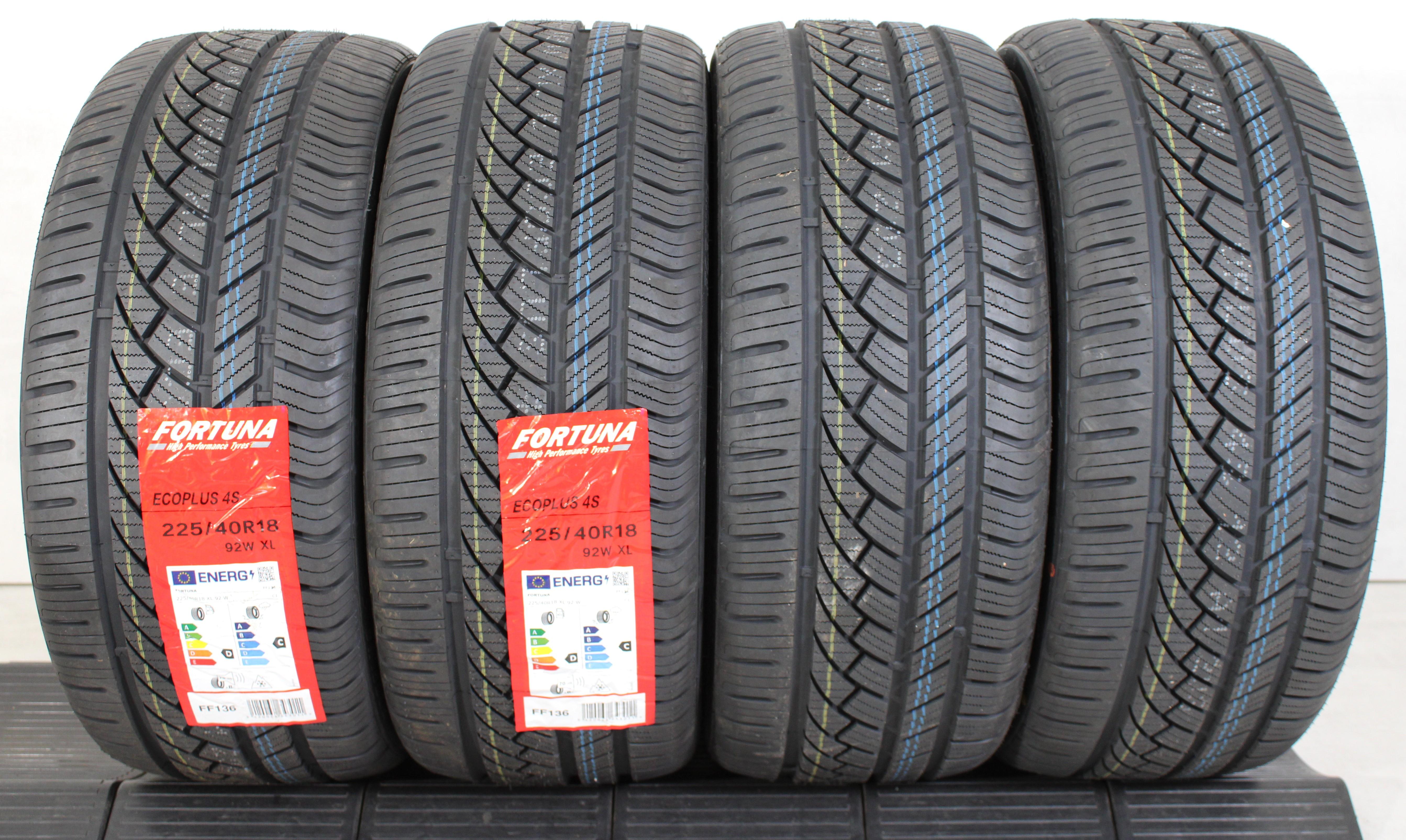 4 x 225/40R18 92W Pneus toutes saisons Fortuna Ecoplus 4S 2023 XL