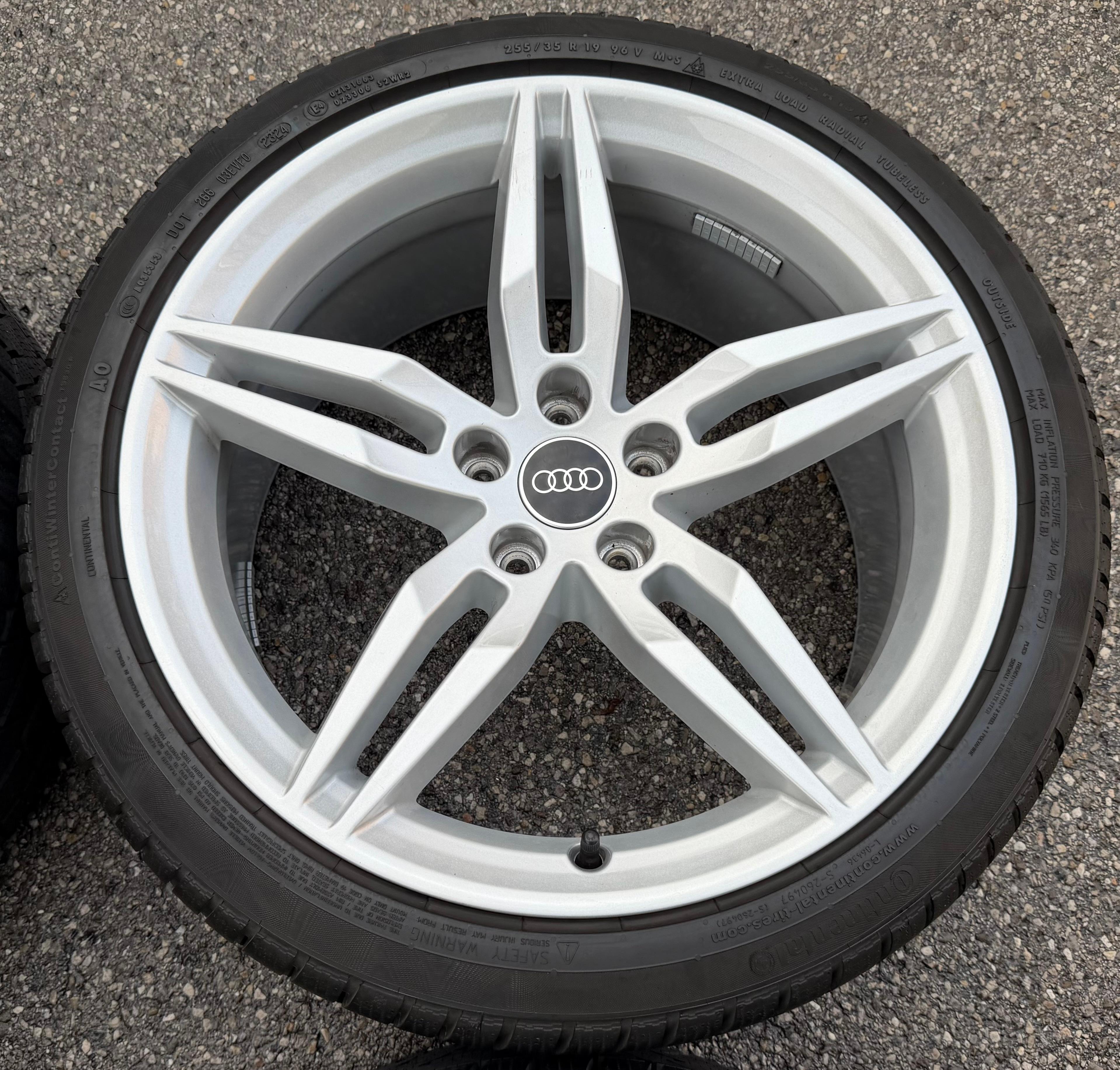 4 ruedas de invierno de aleación originales de 19" para Audi A5 S5 8W F5 8W0601025AM 255/35R19 96V 2024