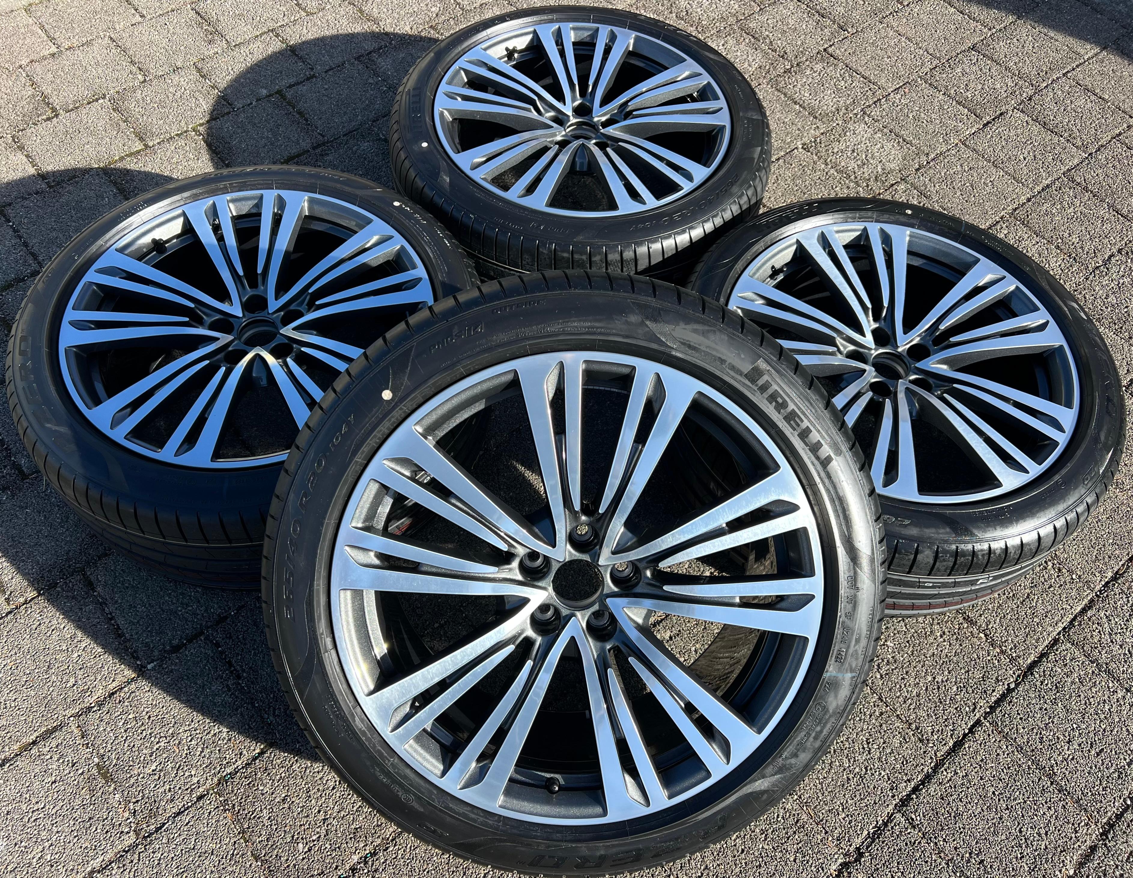 4 CERCHI IN ALLUMINIO ORIGINALI DA 20" SOMMERRÄDER PER AUDI A8 4N 4N0601025D 265/40R20 104Y PIRELLI NUOVI
