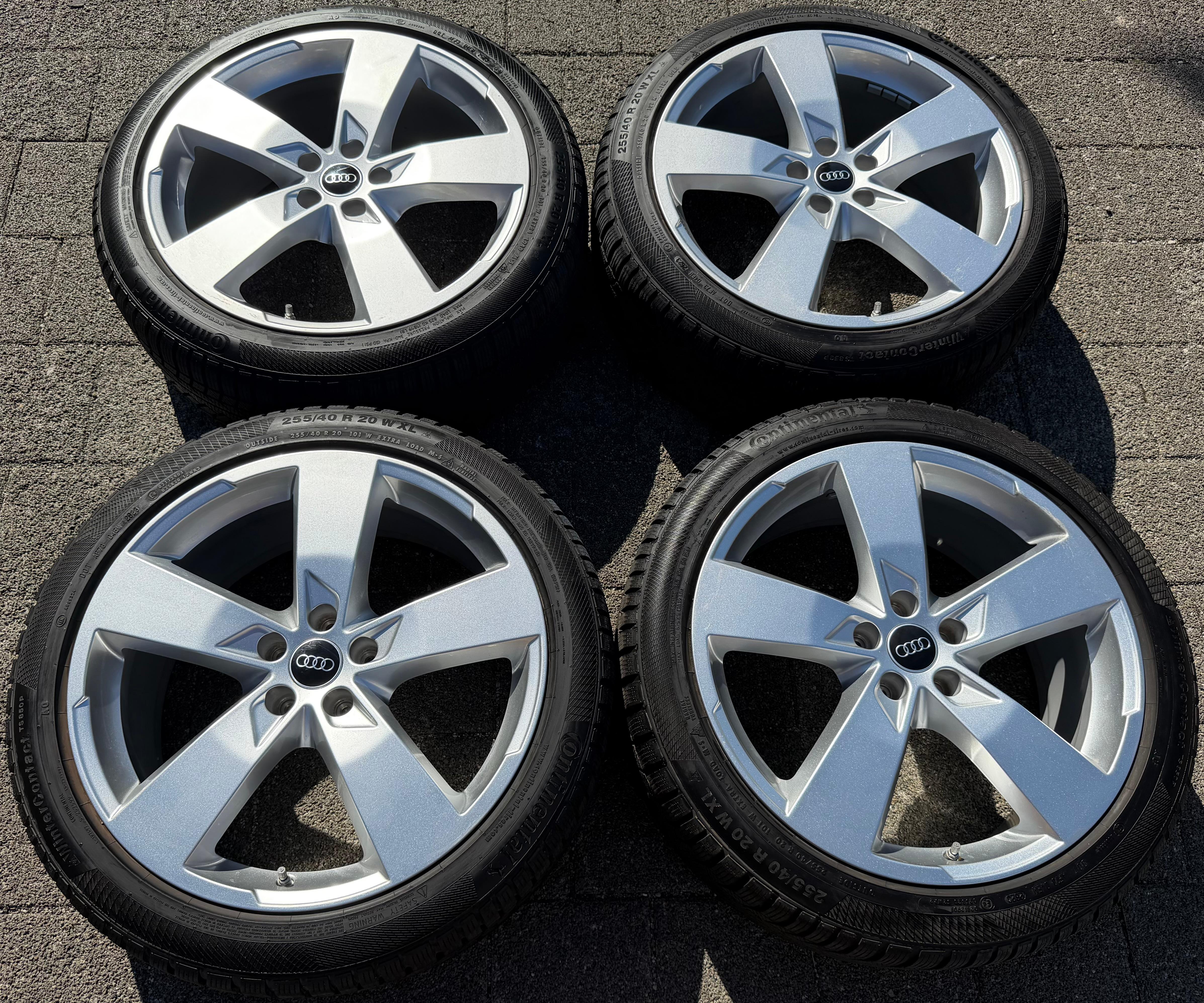 4 Original 20" Alu Winterräder Audi A6 S6 C8 F2 4K0601025K 2022 255/40R20 101W Continental