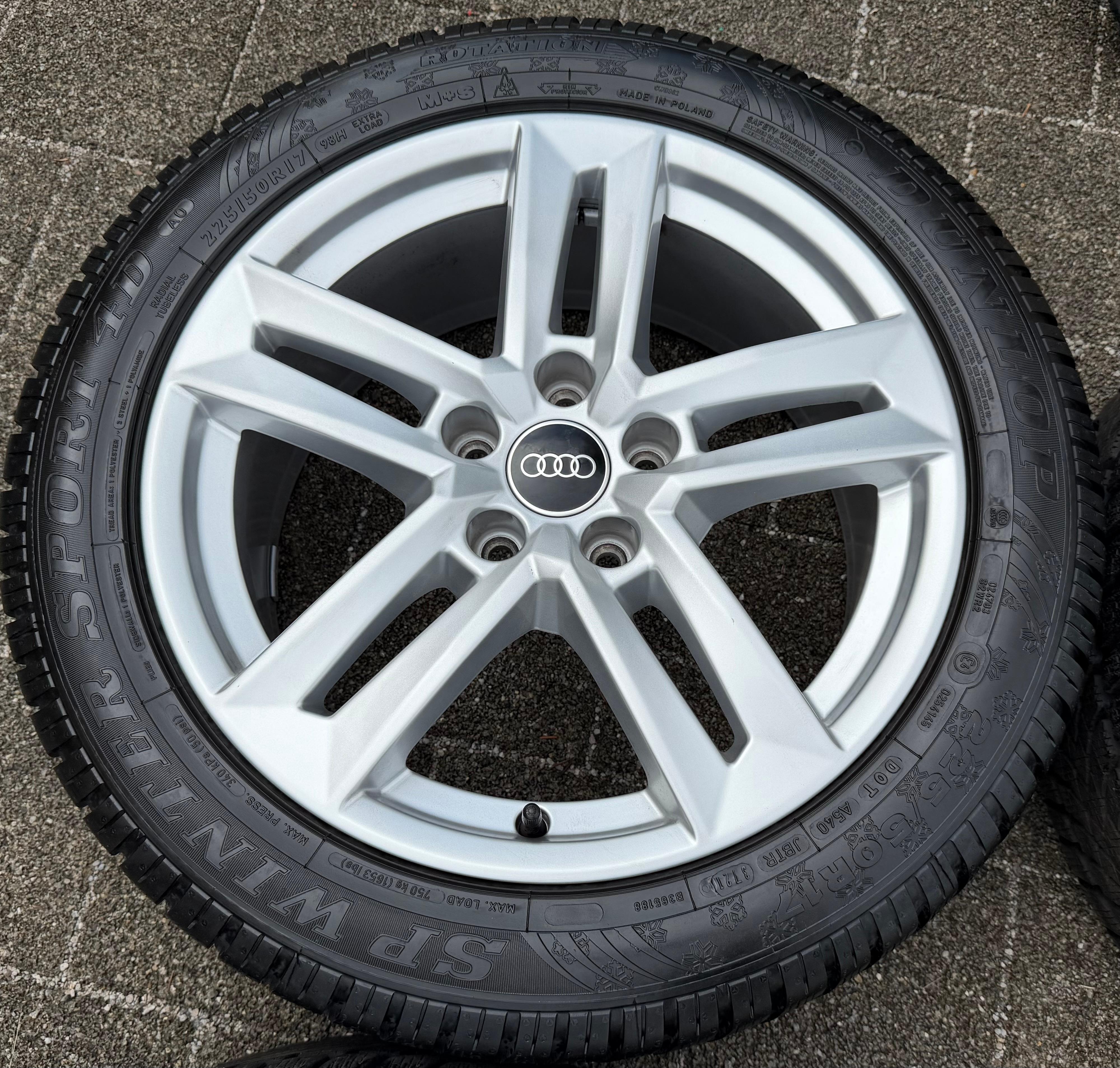 4 Original 17" Alu Winterräder Audi A4 B9 8W 8W0601025P 225/50R17 98H Dunlop