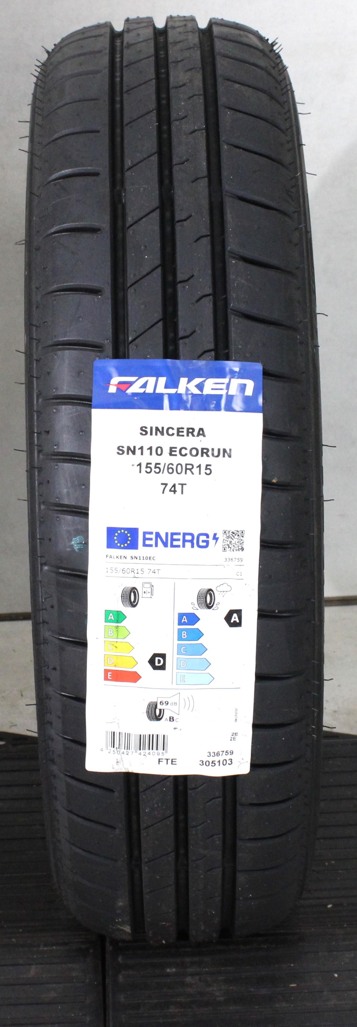 1 x 155/60R15 74T Sommerreifen Falken Sincera SN110 Ecorun 2024