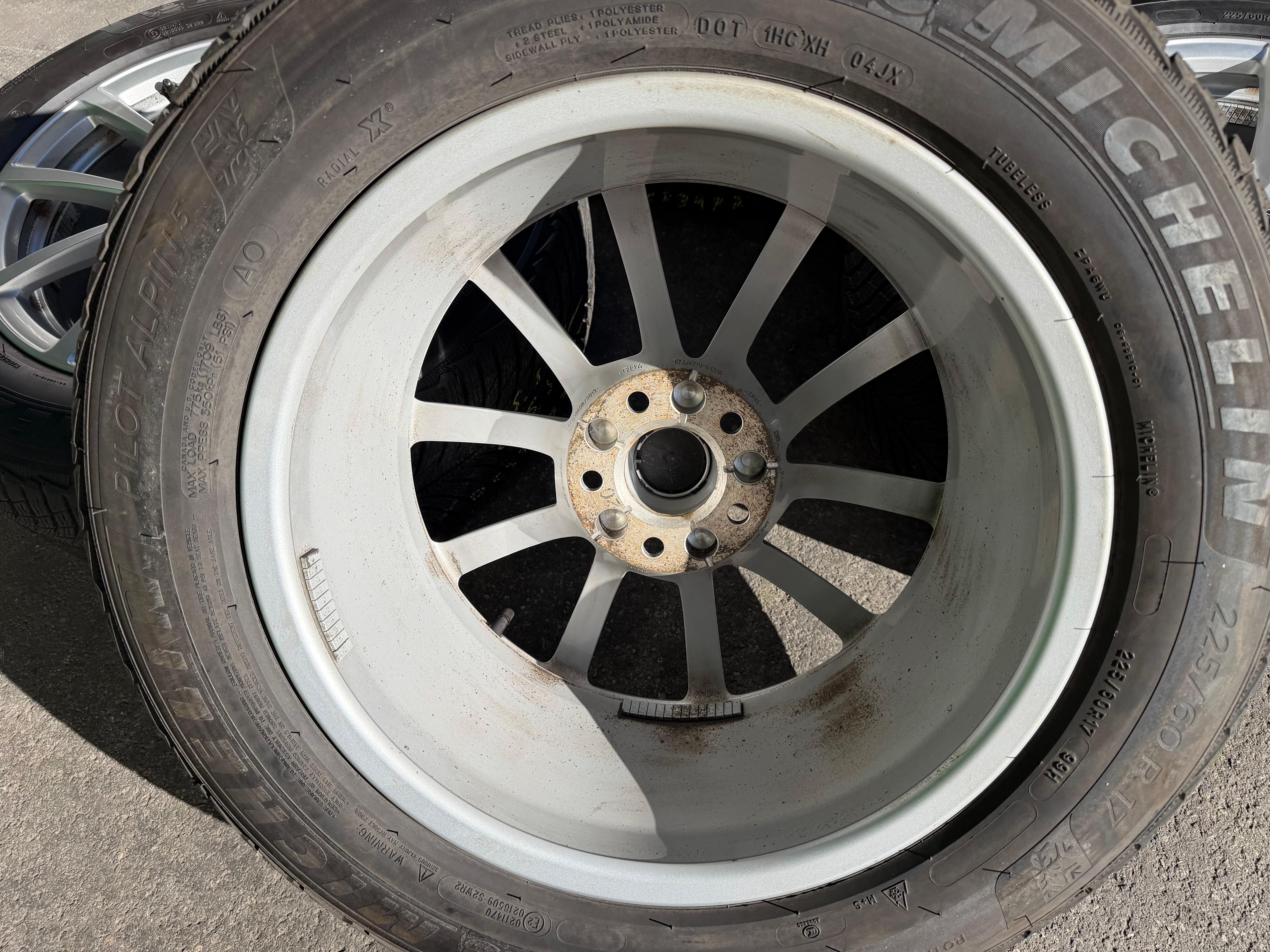 4 roues hiver en aluminium d’origine 17" Audi A6 4K C8 F2 225/60R17 99H 4K0601025 Michelin