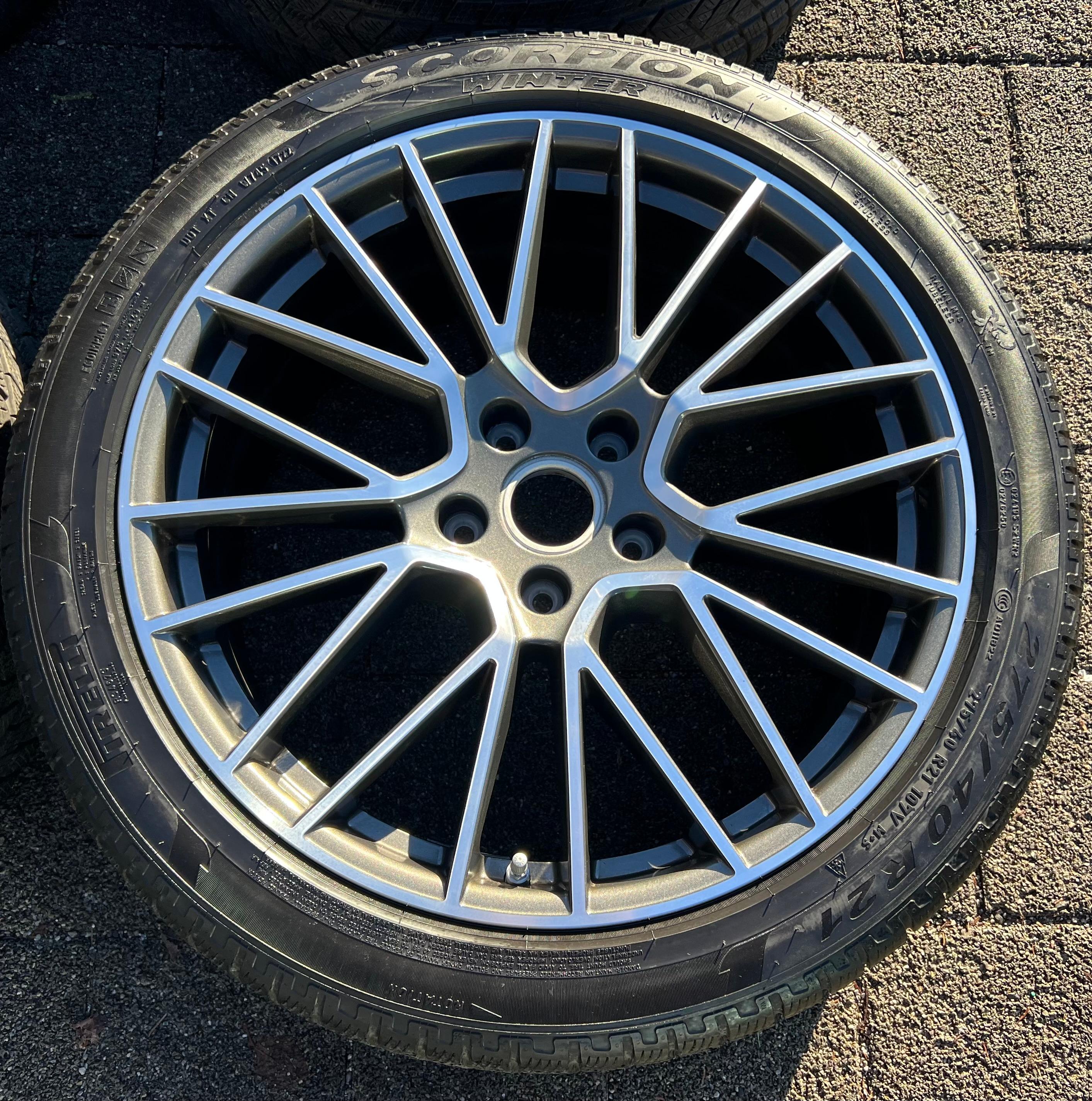 4 ORIGINAL 21" ALU WINTERRÄDER PORSCHE CAYENNE 9YA PIRELLI RDKS