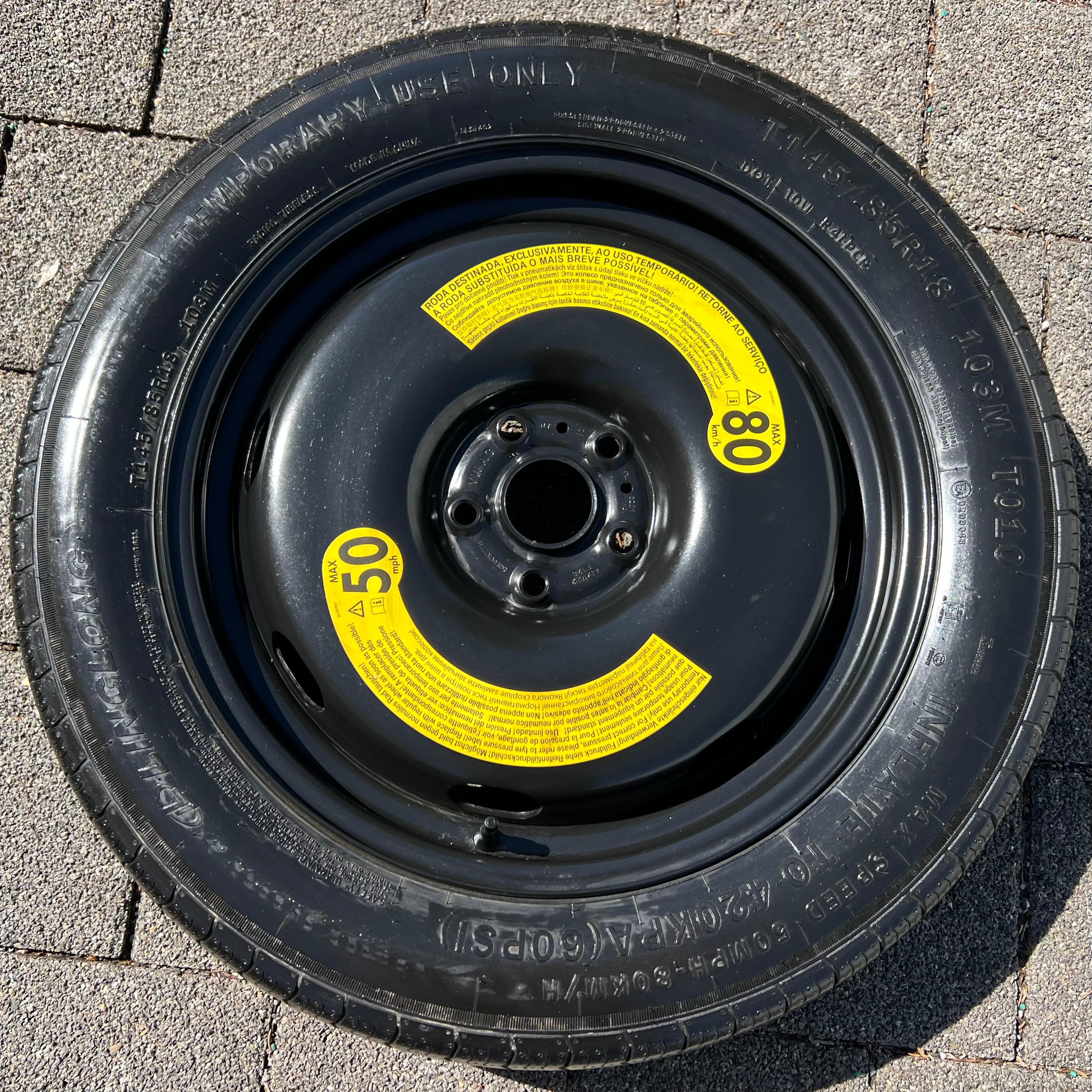 1 X RESERVERAD NOTRAD AUDI Q3 F3 SEAT TARRACO SKODA KODIAQ VW TIGUAN 5QF601027H