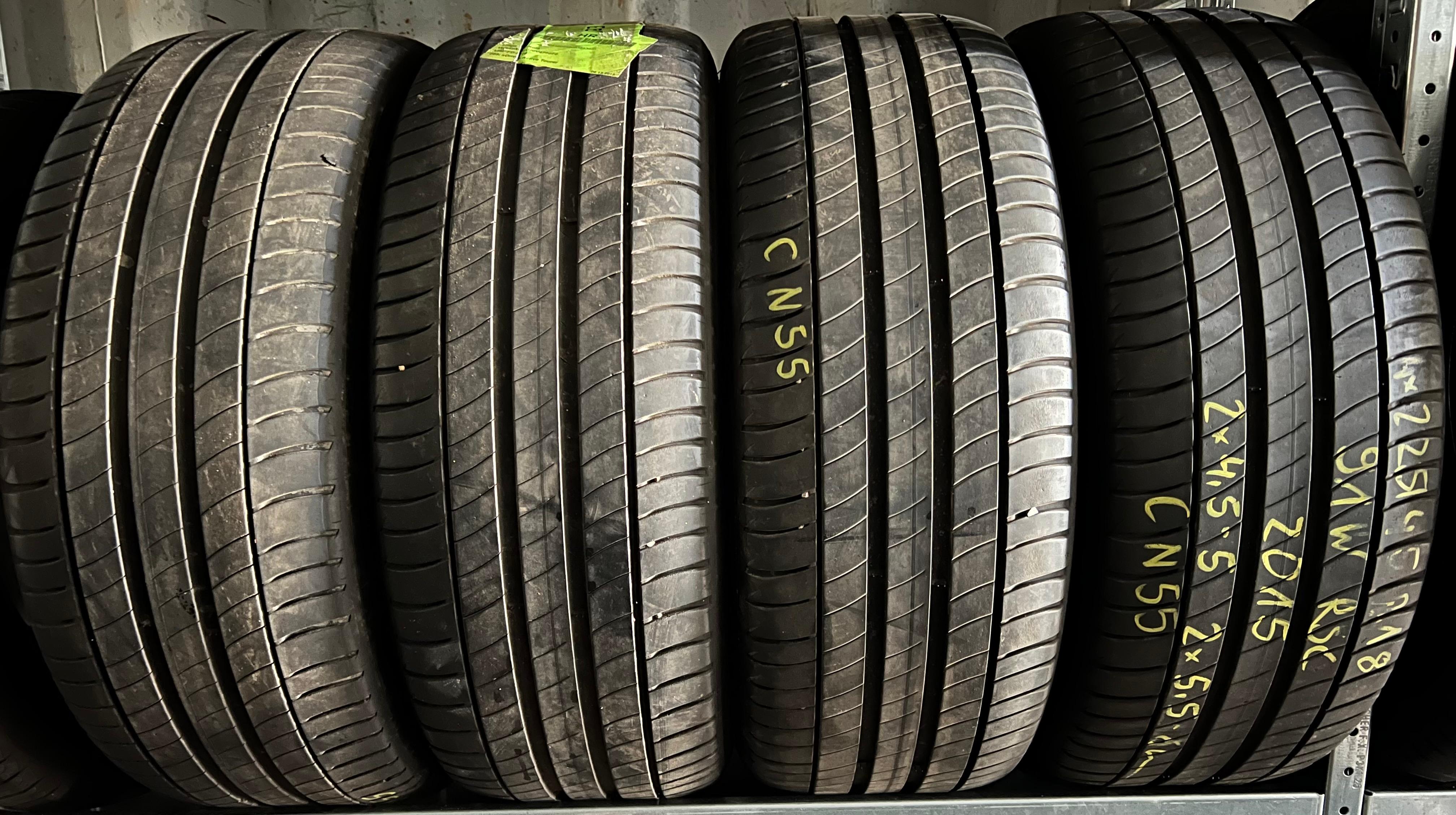 4 x 225/45R18 91W neumáticos de verano Michelin Primacy 3 Runflat 2x 5,5-6mm y 2x 4,5-5mm 2015