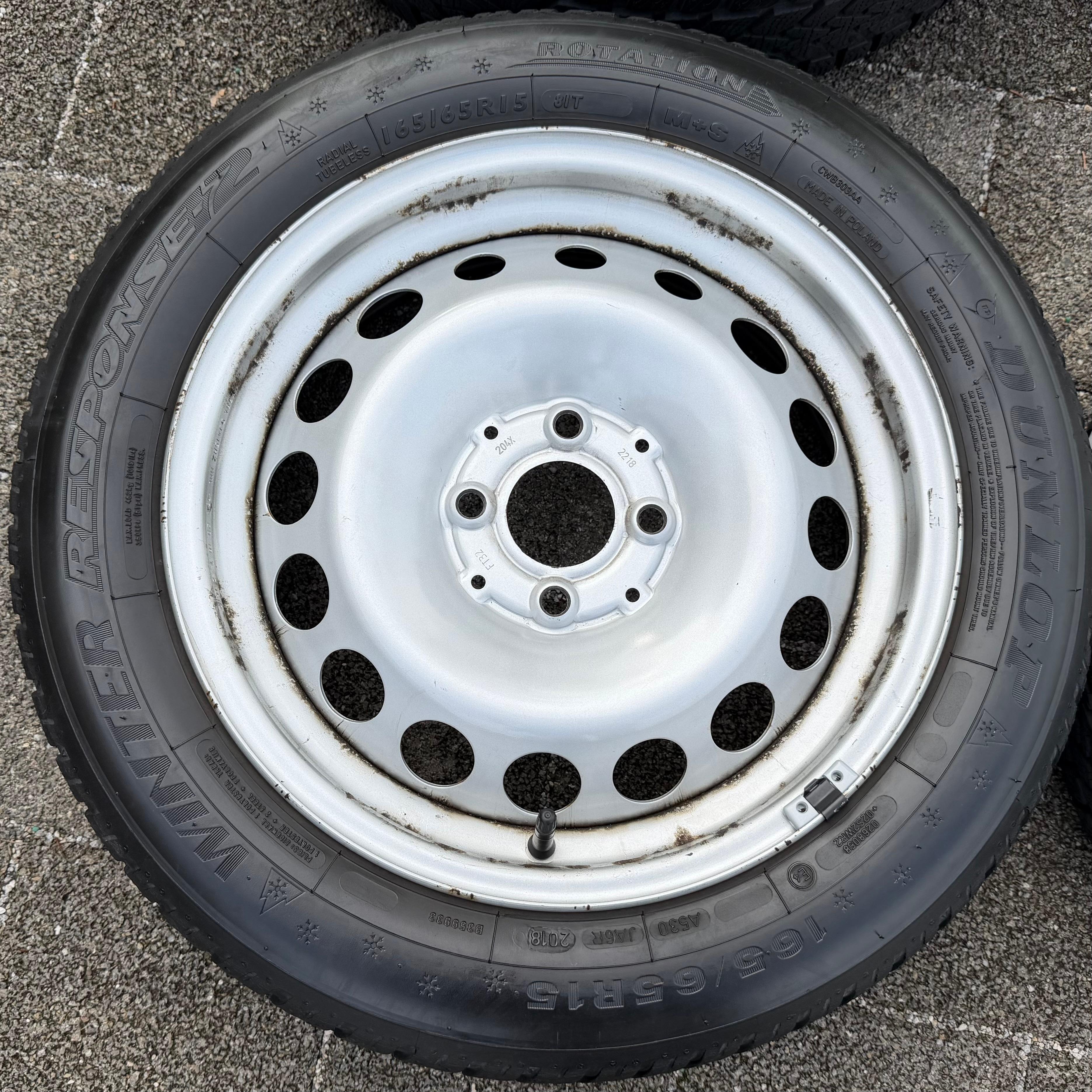 4 Original Winterräder Smart 453 165/65R15 81T 185/60R15 84T Dunlop RDKS 2018