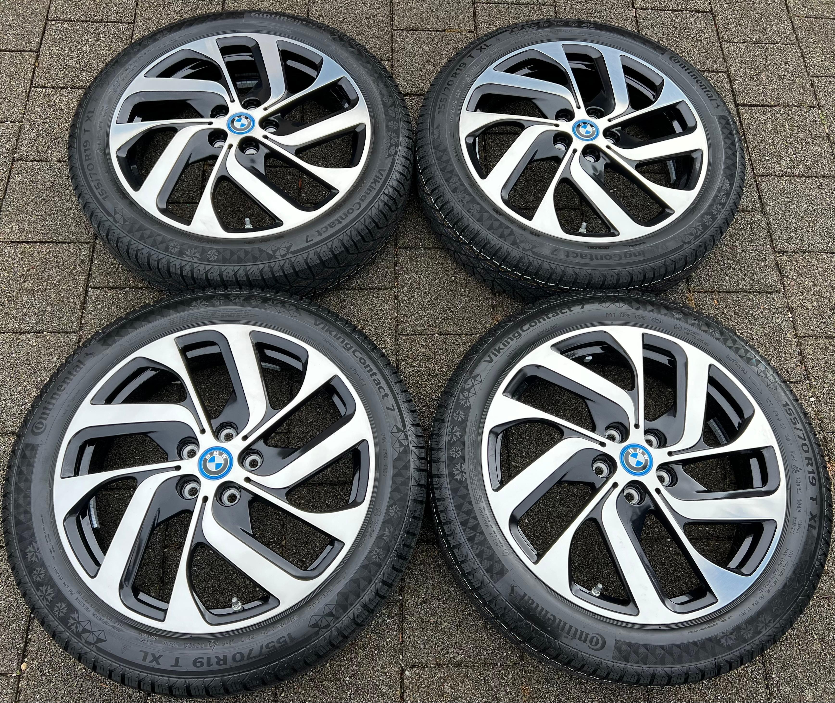 4 ORIGINAL 19" ALU WINTERRÄDER BMW i3 i3s 155/70R19 88T CONTINENTAL 6856894 STYLING 428 NEU RDKS