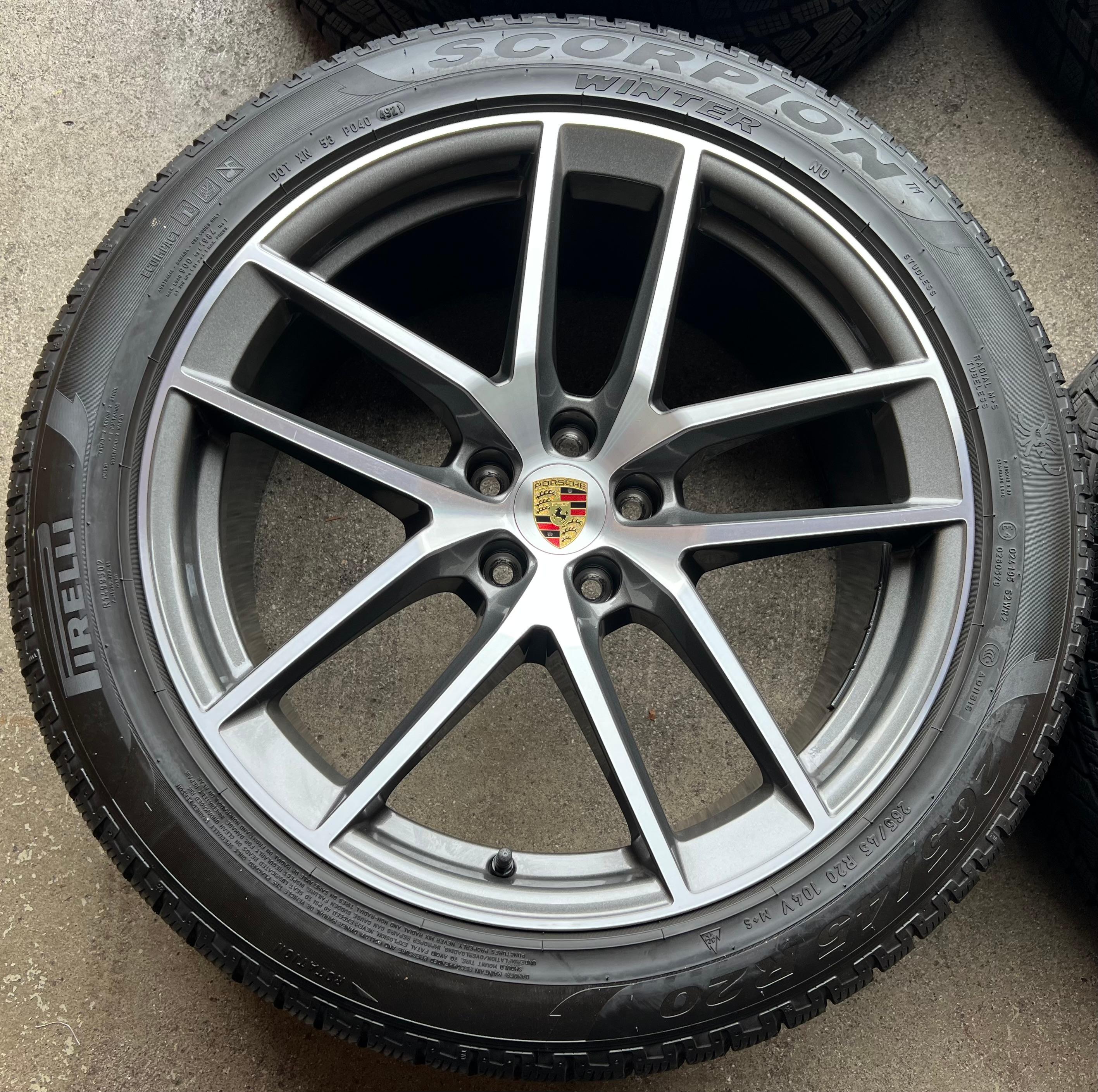 4 ORIGINAL 20" ALU WINTERRÄDER PORSCHE MACAN 265/45R20 104V 295/40R20 106V RDKS