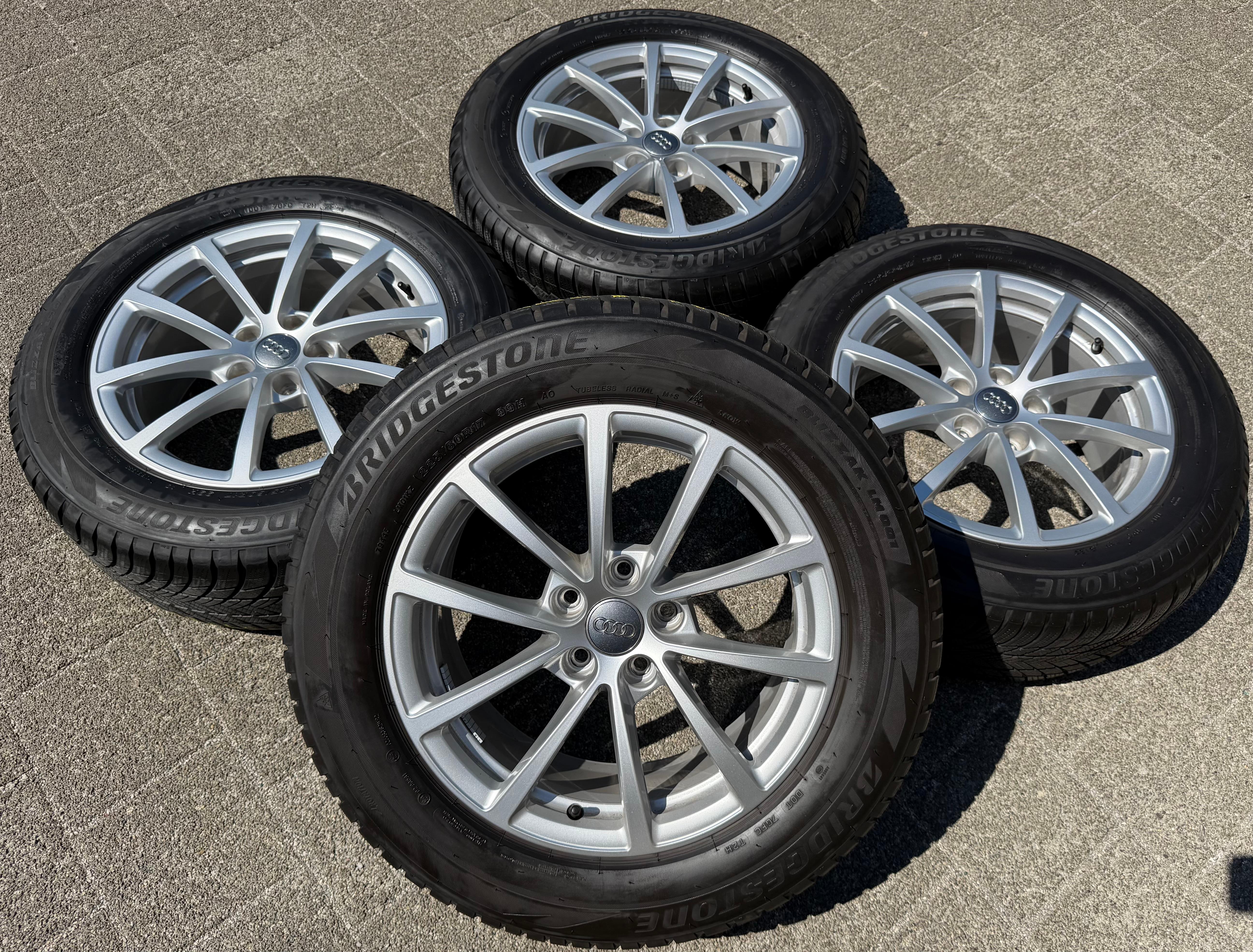 4 Original 17" Alu Winterräder Audi A6 4K C8 F2 225/60R17 99H 4K0601025 Bridgestone