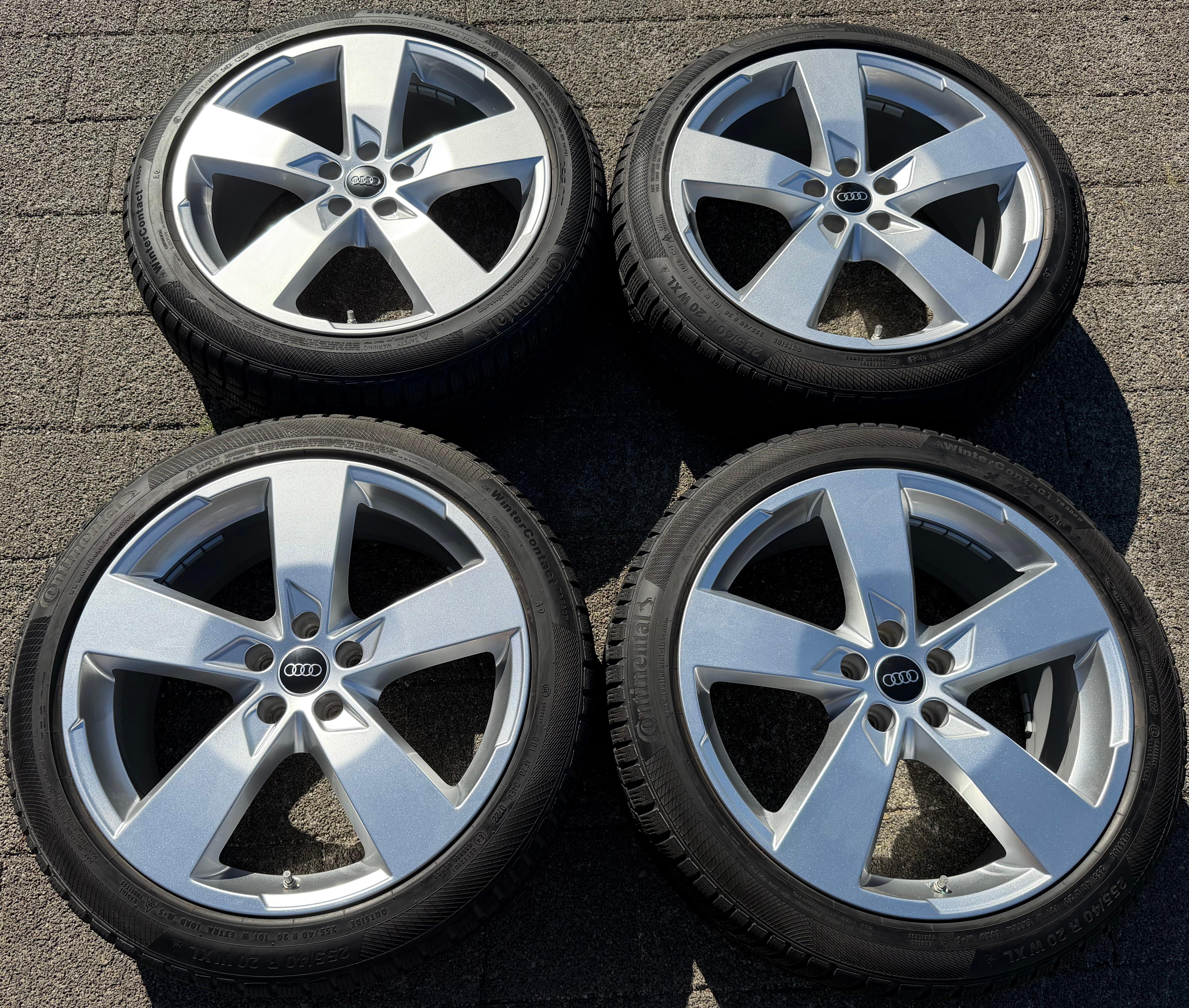 4 Original 20" Alu Winterräder Audi A6 S6 C8 F2 4K0601025K 2022 255/40R20 101W Continental