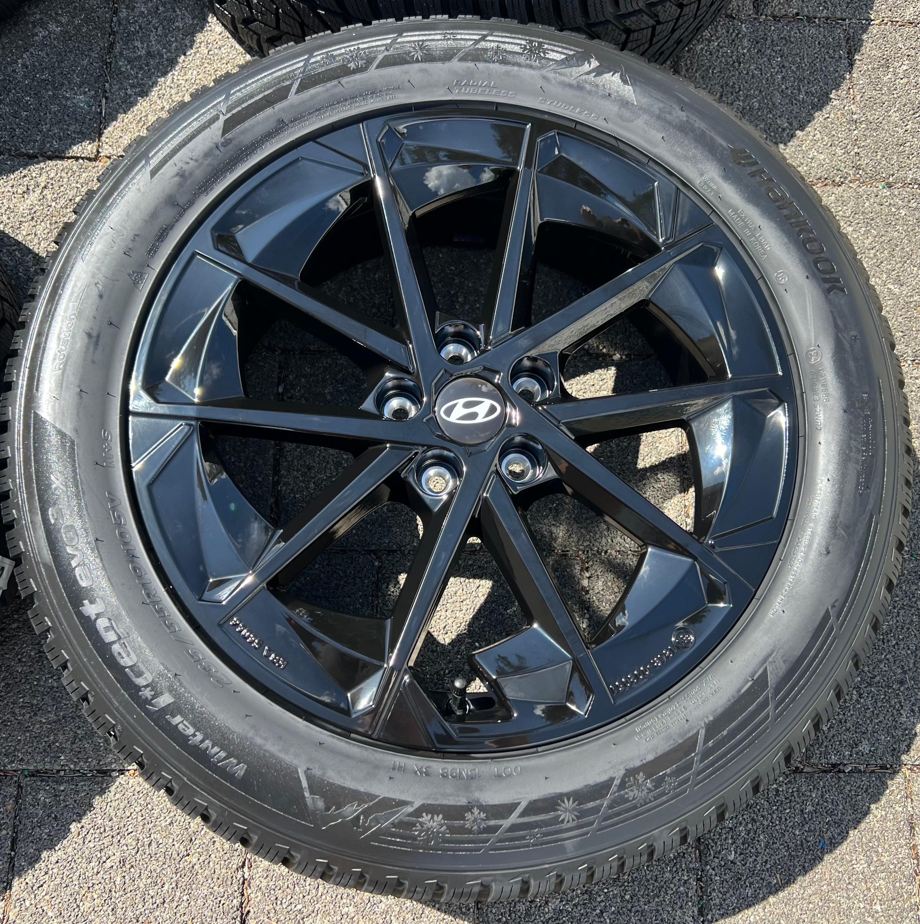 4 ruedas de invierno de aluminio originales de 19" para Hyundai Ioniq 5 NE Santa Fe 235/55R19 105V con RDKS 2021 Hankook NUEVAS