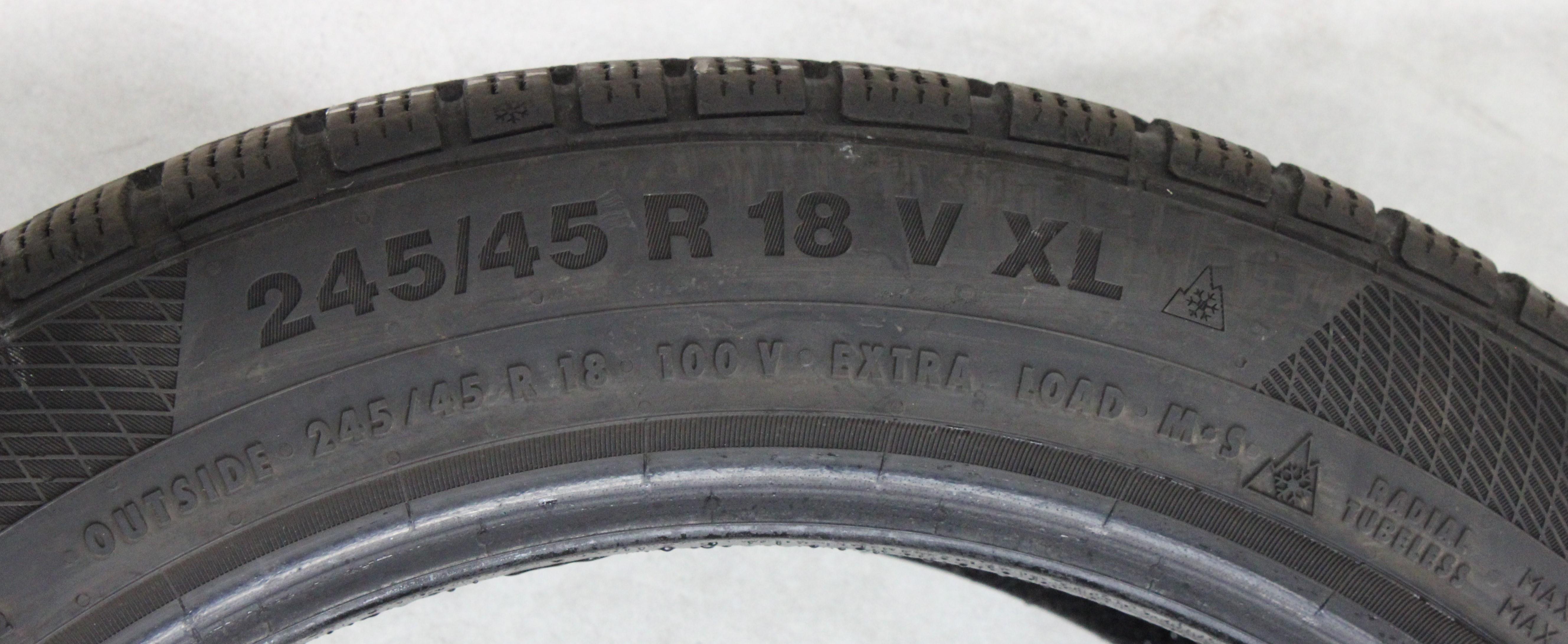 2 x 245/45R18 100V Winterreifen Continental Winter Contact TS850P SSR MOE* Runflat 5-5,5mm 2024 XL