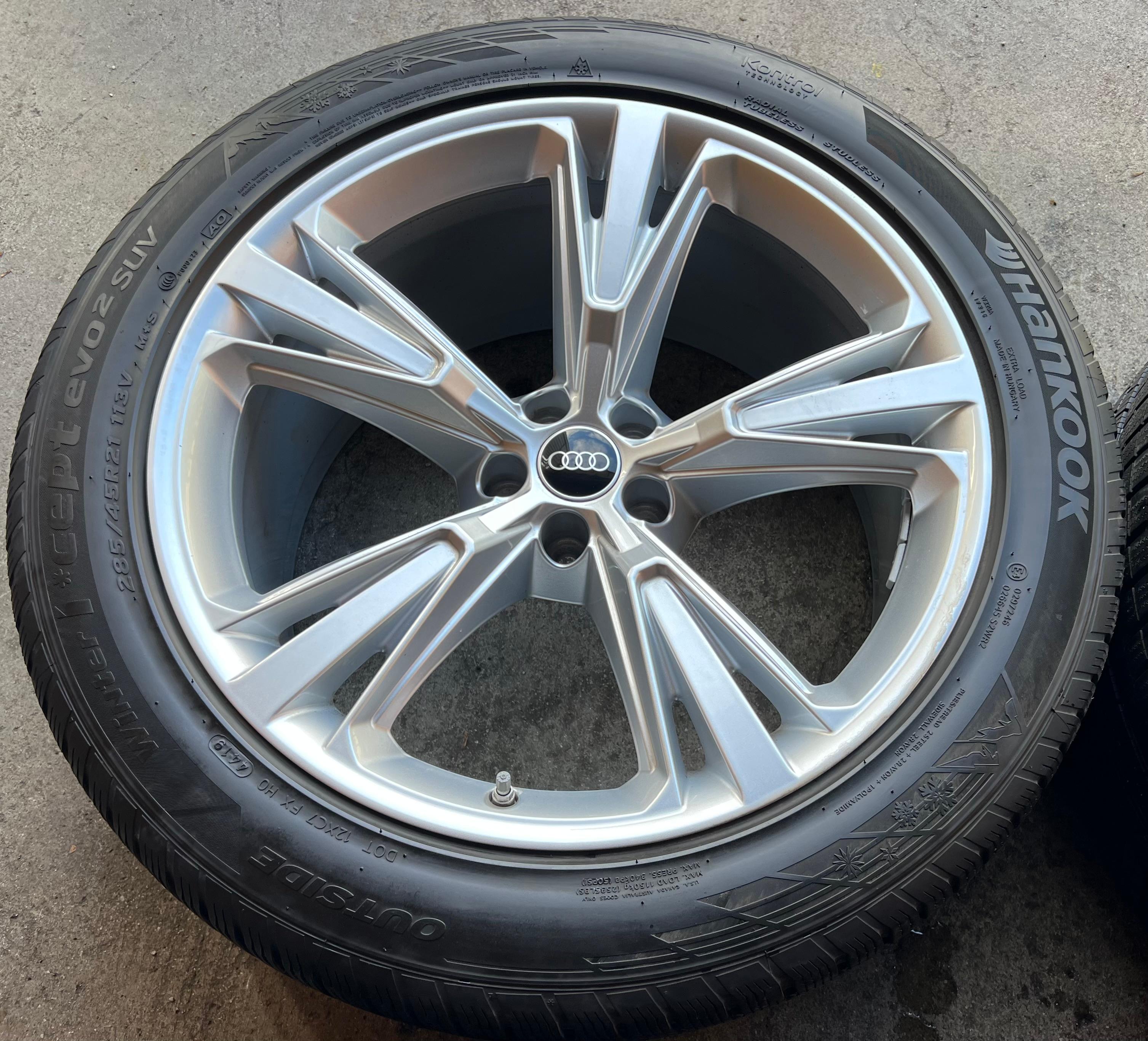 4 RUEDAS DE INVIERNO ORIGINALES DE ALEACIÓN DE 21" AUDI Q8 SQ8 4M 4M8601025H 285/45R21 113V HANKOOK ENVÍO GRATUITO