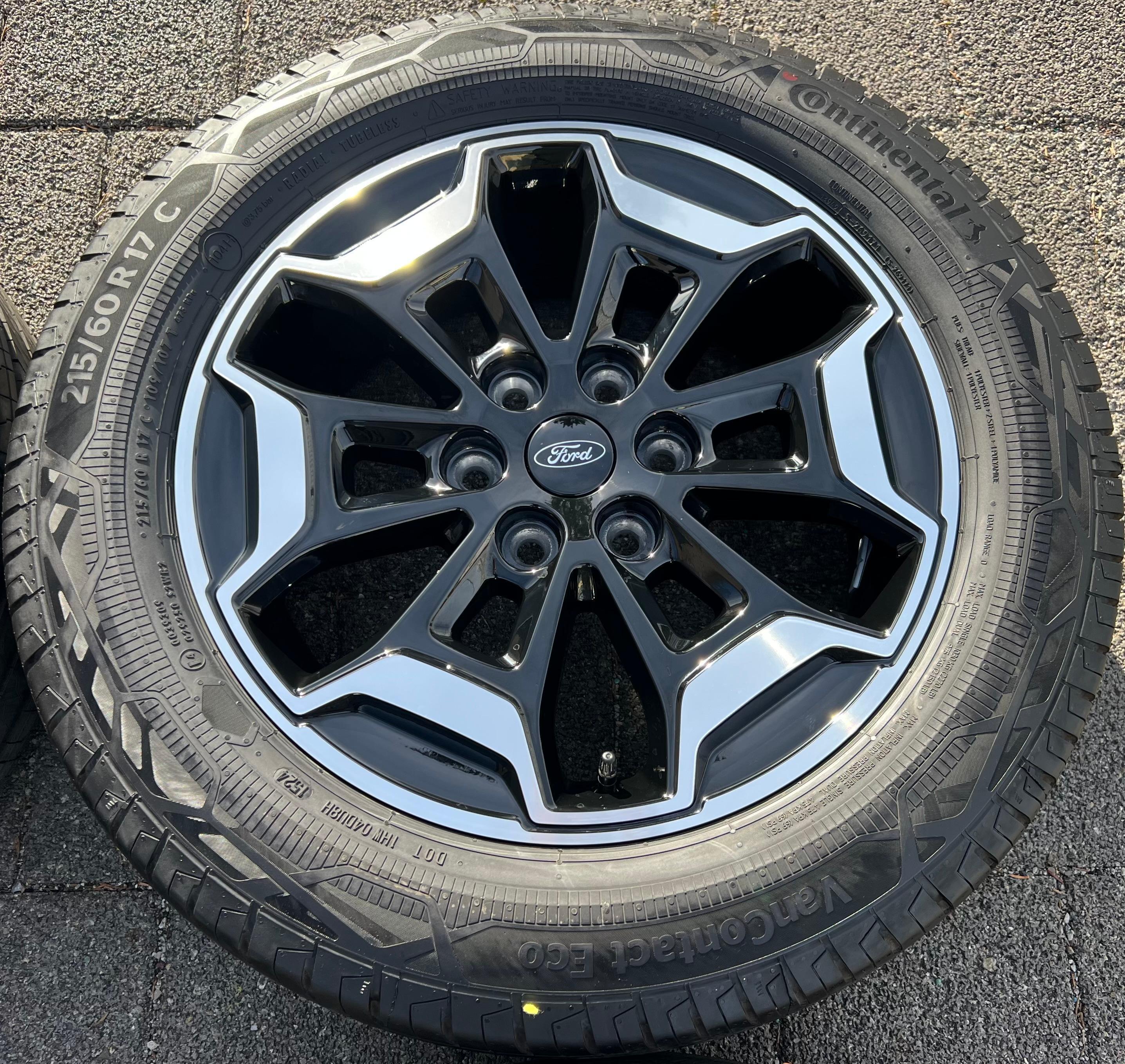 4 ORIGINELE 17" ALU-ZOMERWIELEN FORD TRANSIT TOURNEO CUSTOM NXN 2024 CONTINENTAL RDKS