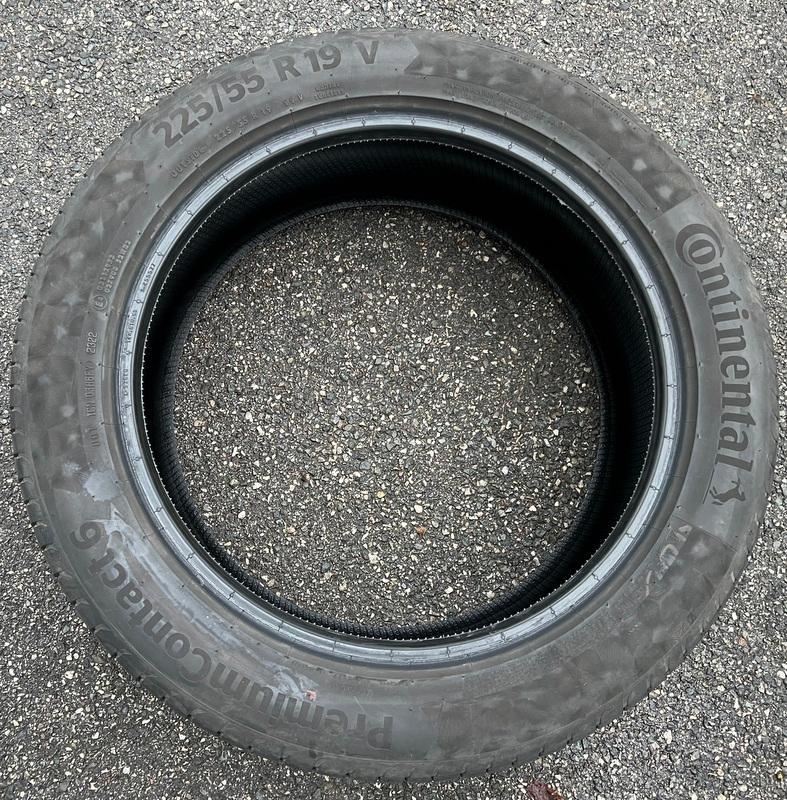 4 x 225/55R19 99V Sommerreifen Continental Premium Contact 6 2x 6,5mm und 2x 6mm 2022