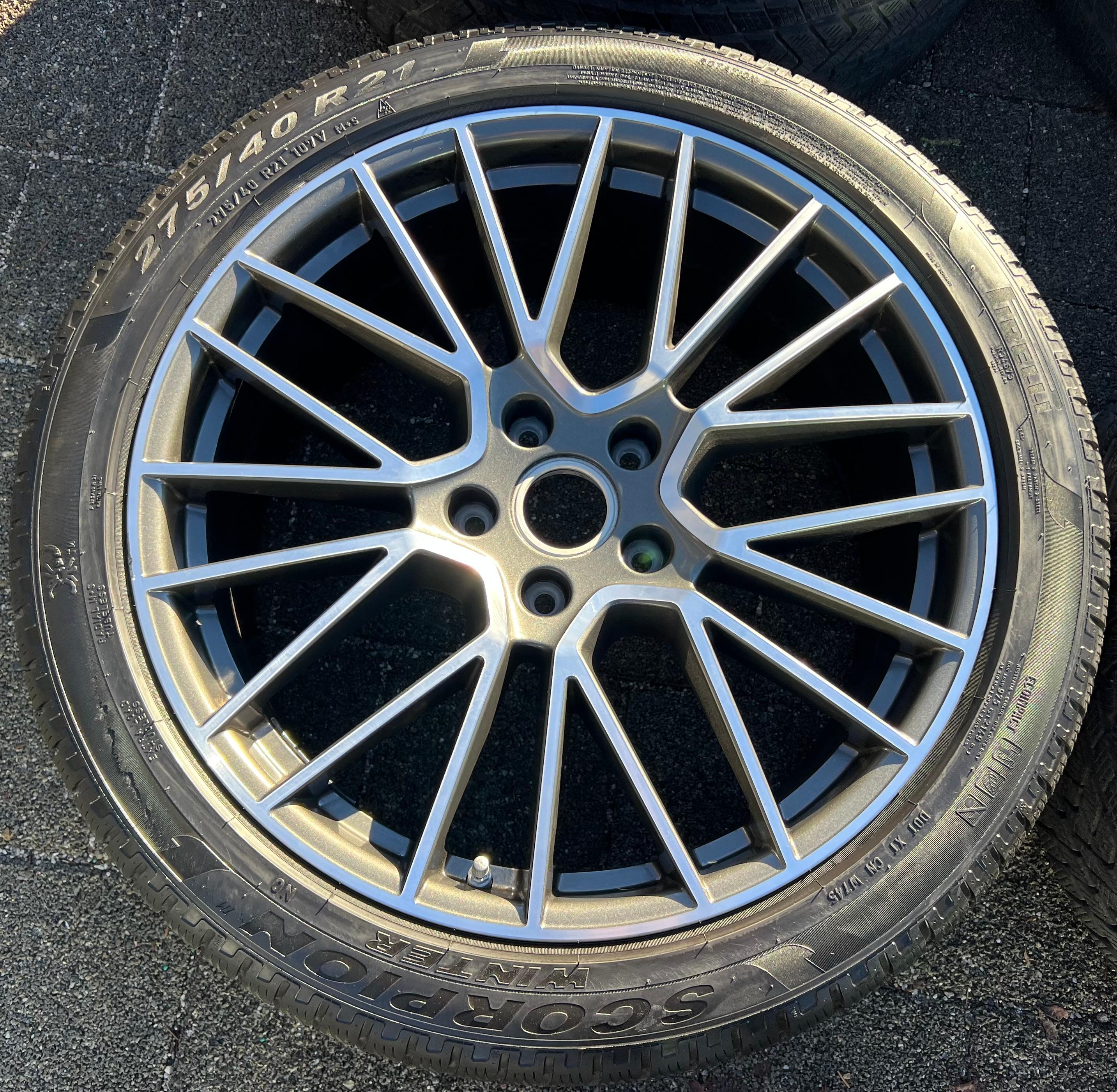 4 ORIGINAL 21" ALU WINTERRÄDER PORSCHE CAYENNE 9YA PIRELLI RDKS