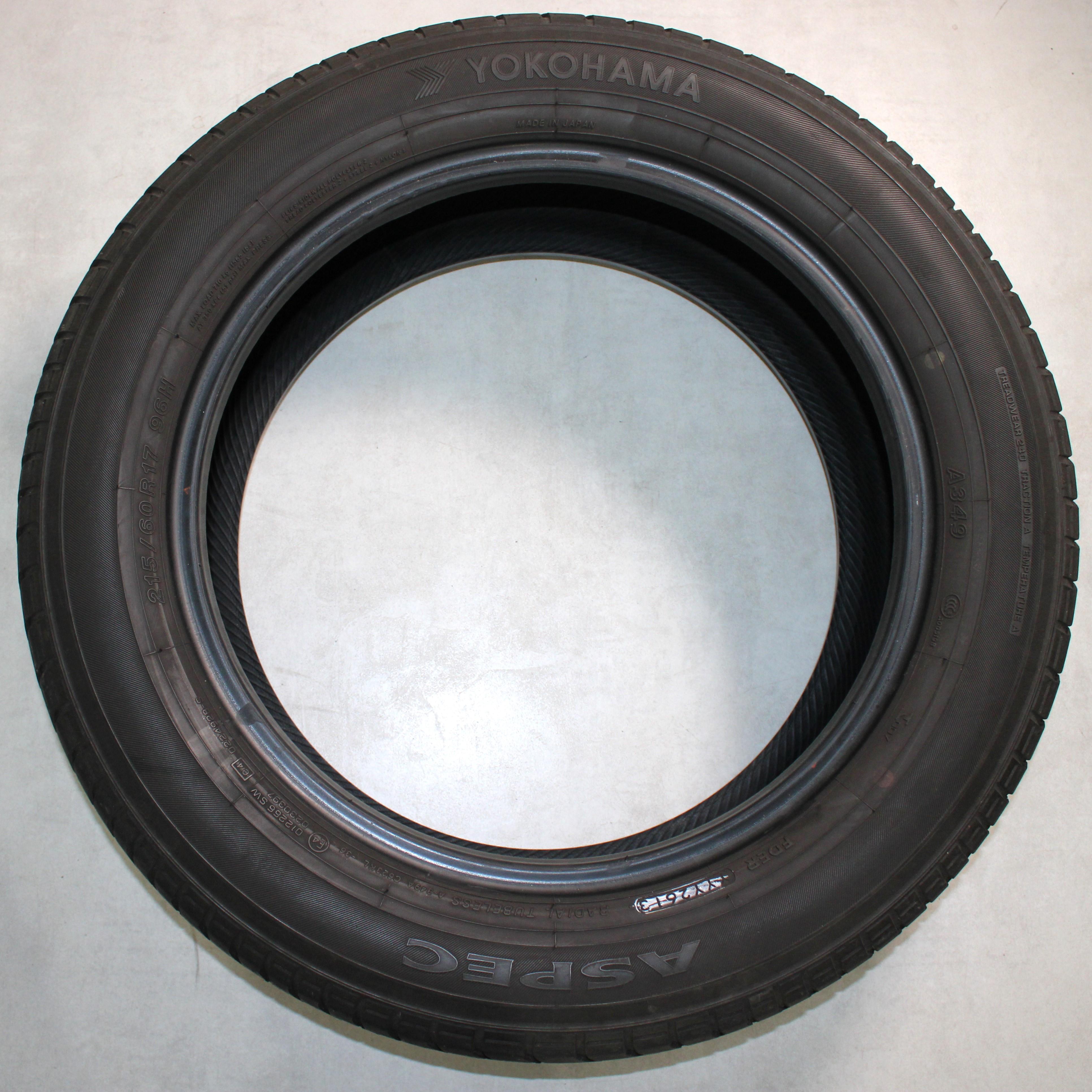 4 x 215/60R17 96H Sommerreifen Yokohama Aspec A349 5,5-6mm 2013