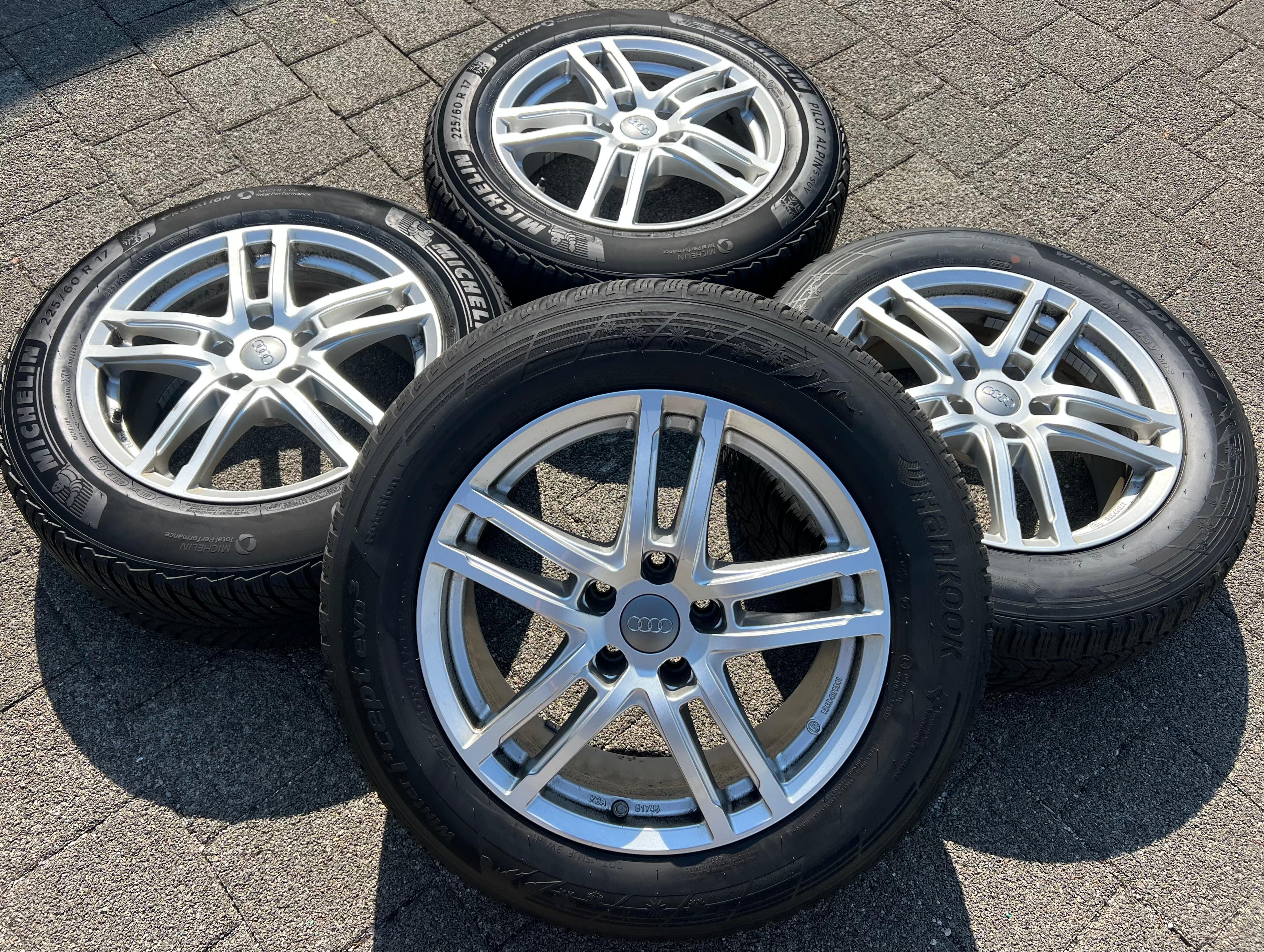 4 ALUFELGEN 17" AUDI A4 B8 8K A5 8T A6 4G F2 A7 7,5x17 ET36 RDKS