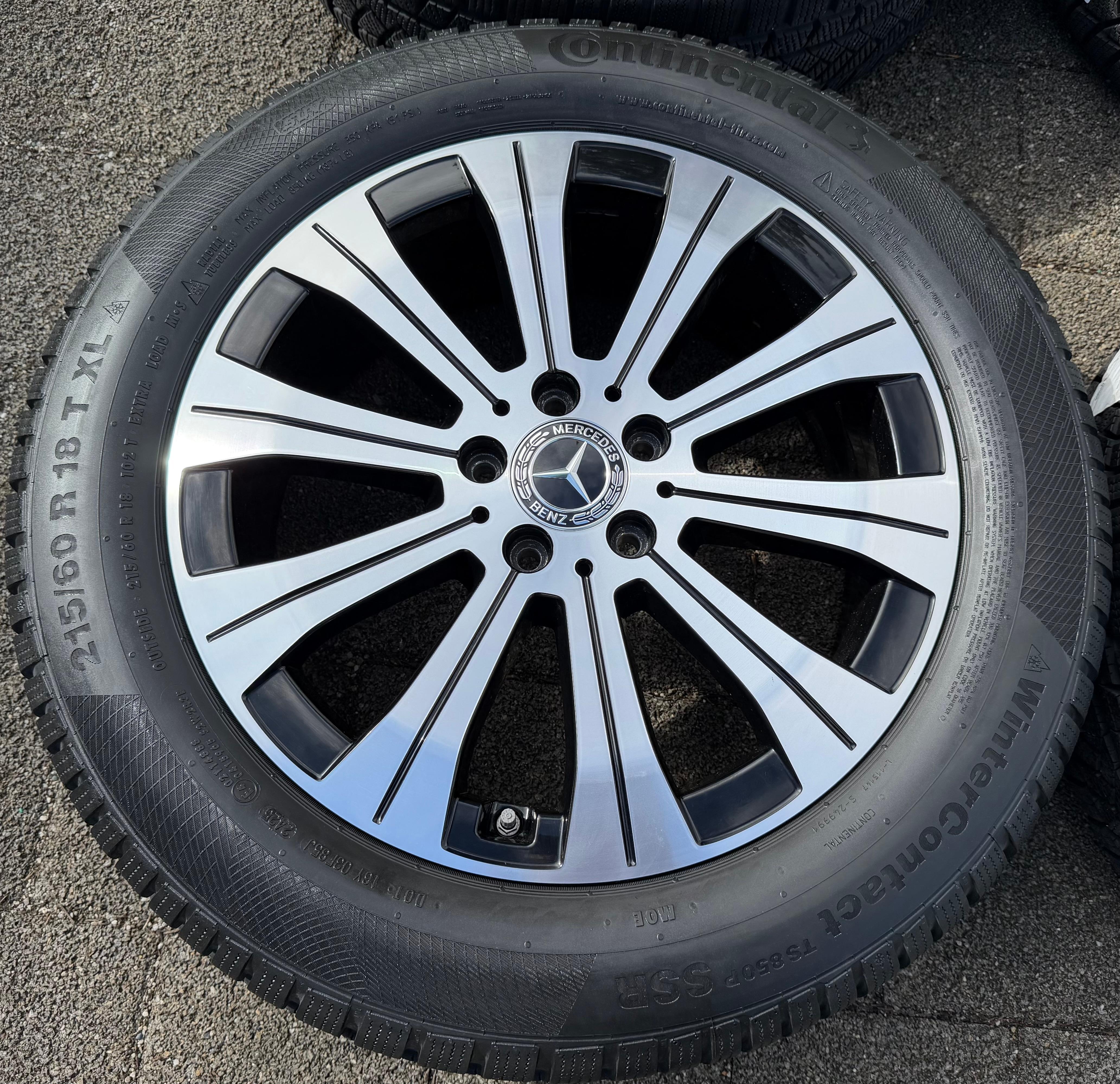 4 cerchi invernali originali in lega da 18" per Mercedes EQA, EQB, H243, X243, A2434010000 (anno 2025)