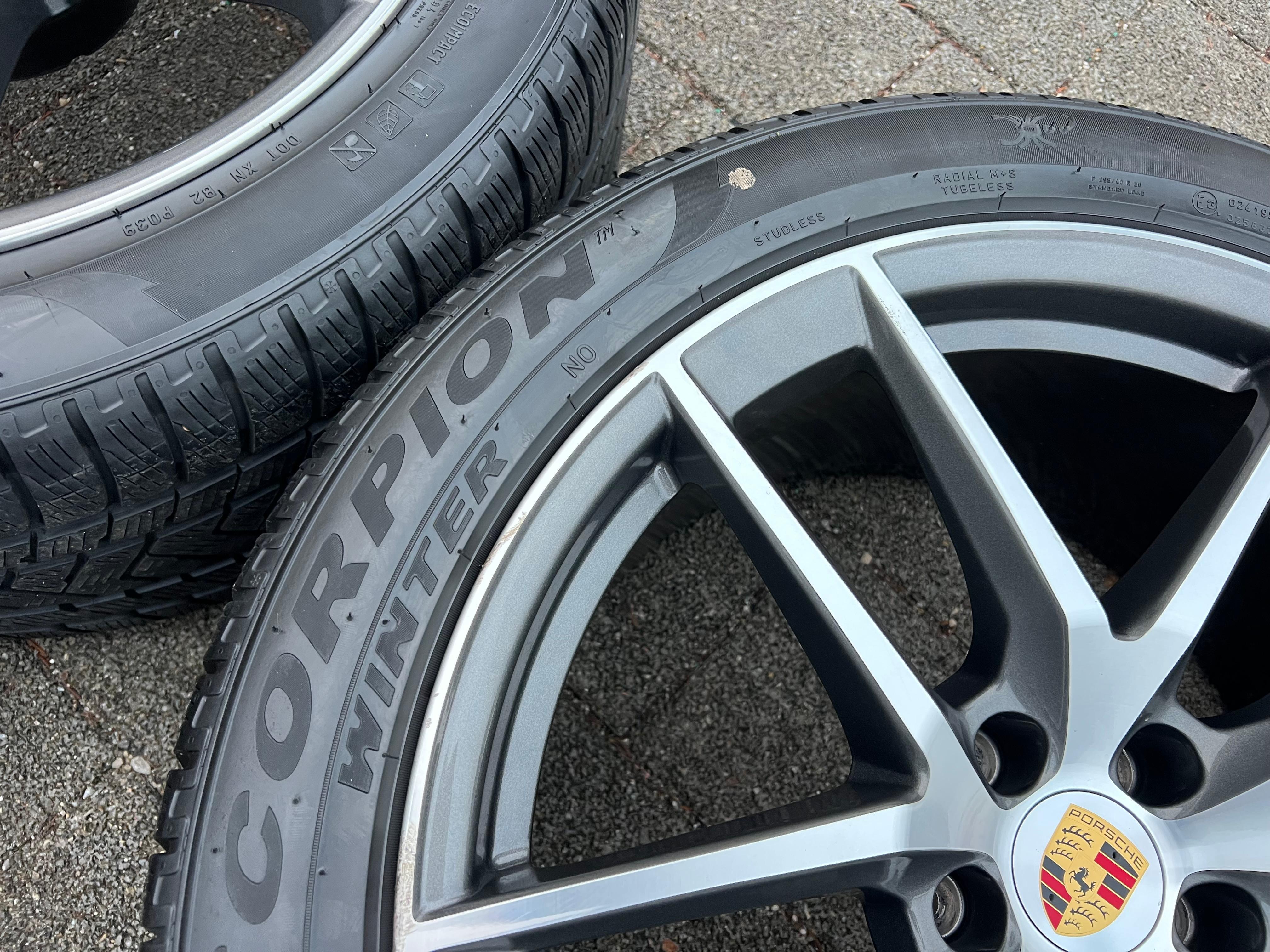 4 RUEDAS DE ALEACIÓN ORIGINALES DE 20" PARA INVIERNO PORSCHE MACAN 265/45R20 104V 295/40R20 106V TPMS