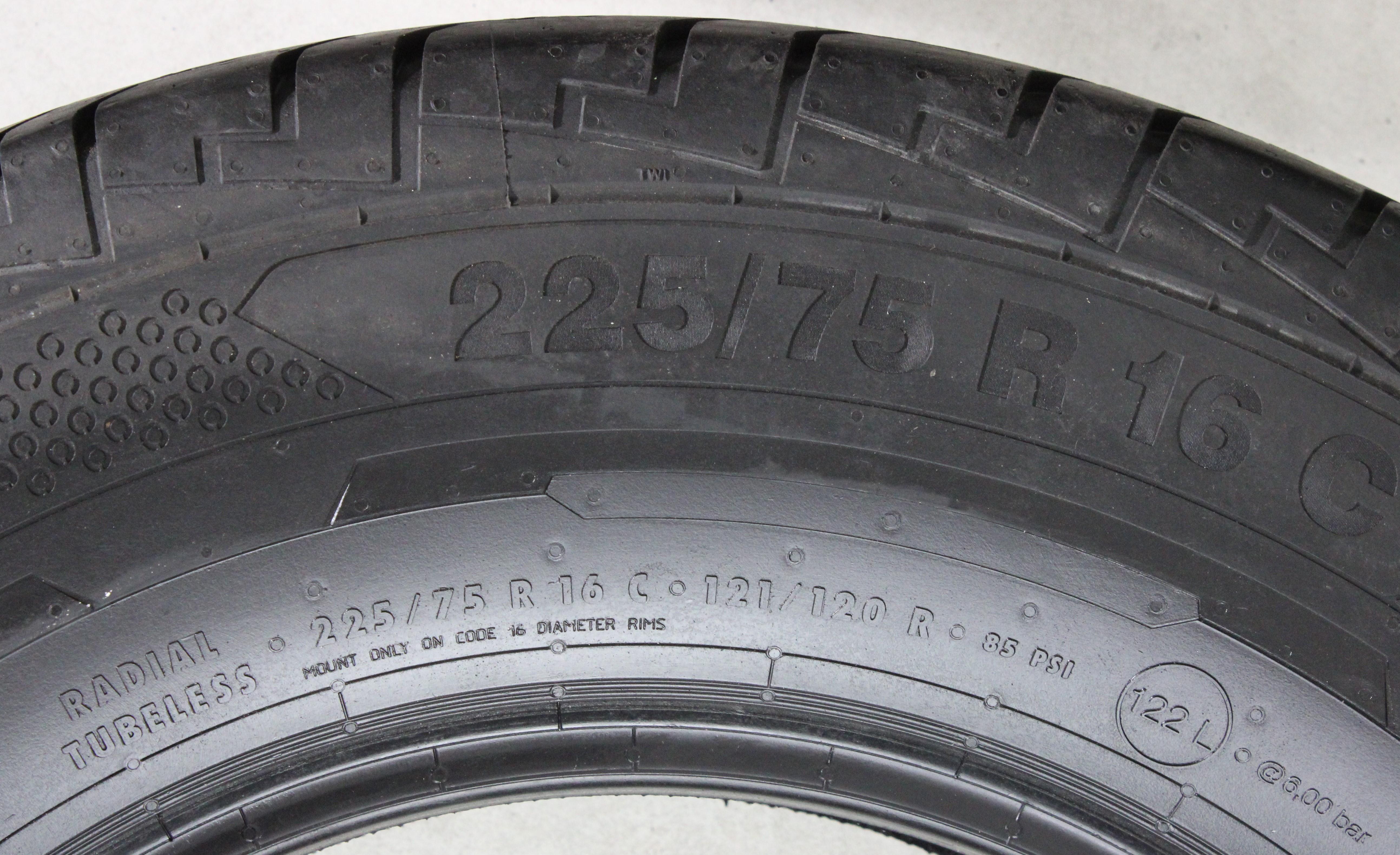 4 x 225/75R16C 121/120R Sommerreifen Continental Van Contact 100 Volles Profil 2021