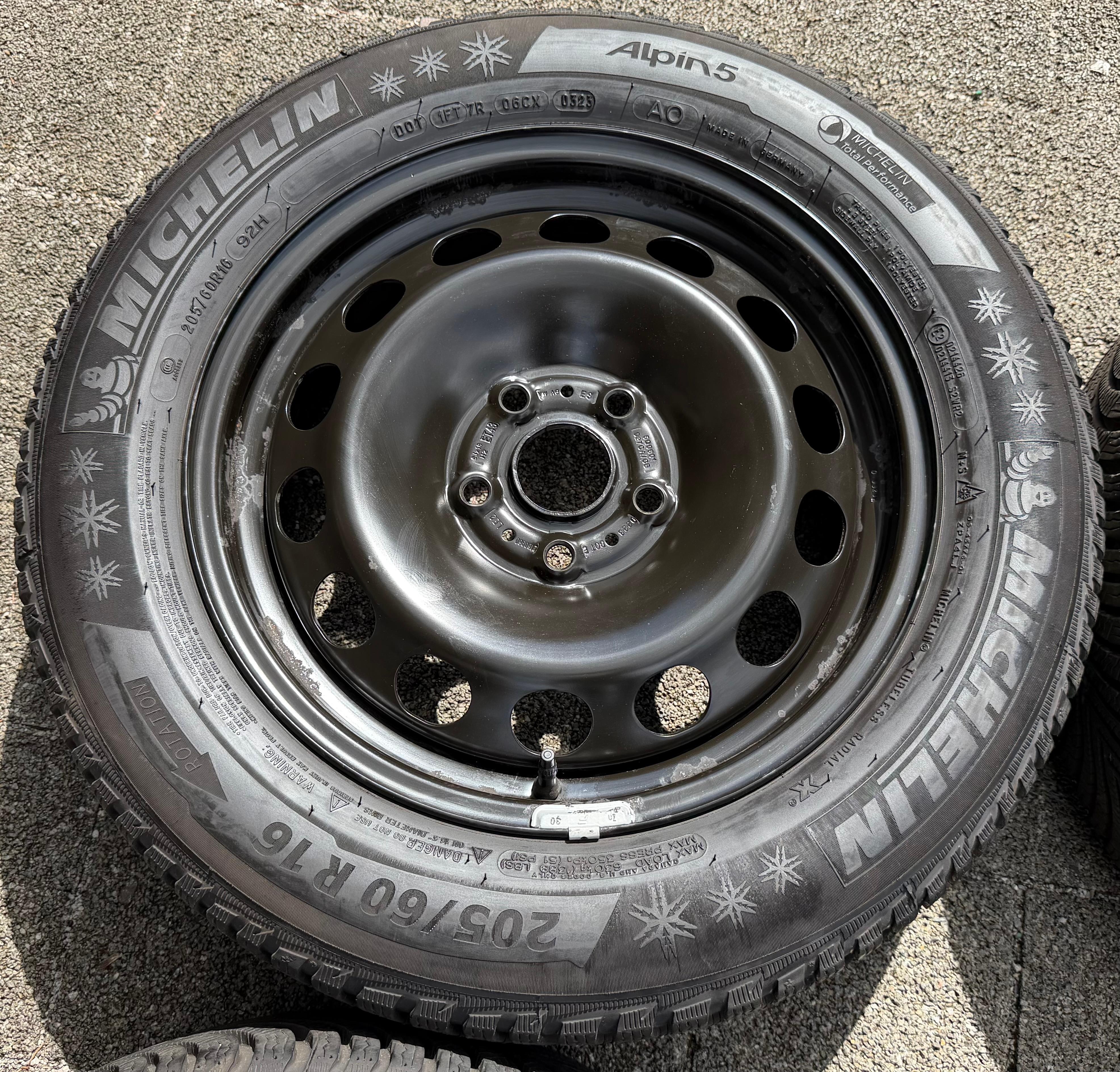 4 Winterräder Audi Q2 GA VW T-ROC A11 205/60R16 92H Michelin Alpin 5 Winterreifen